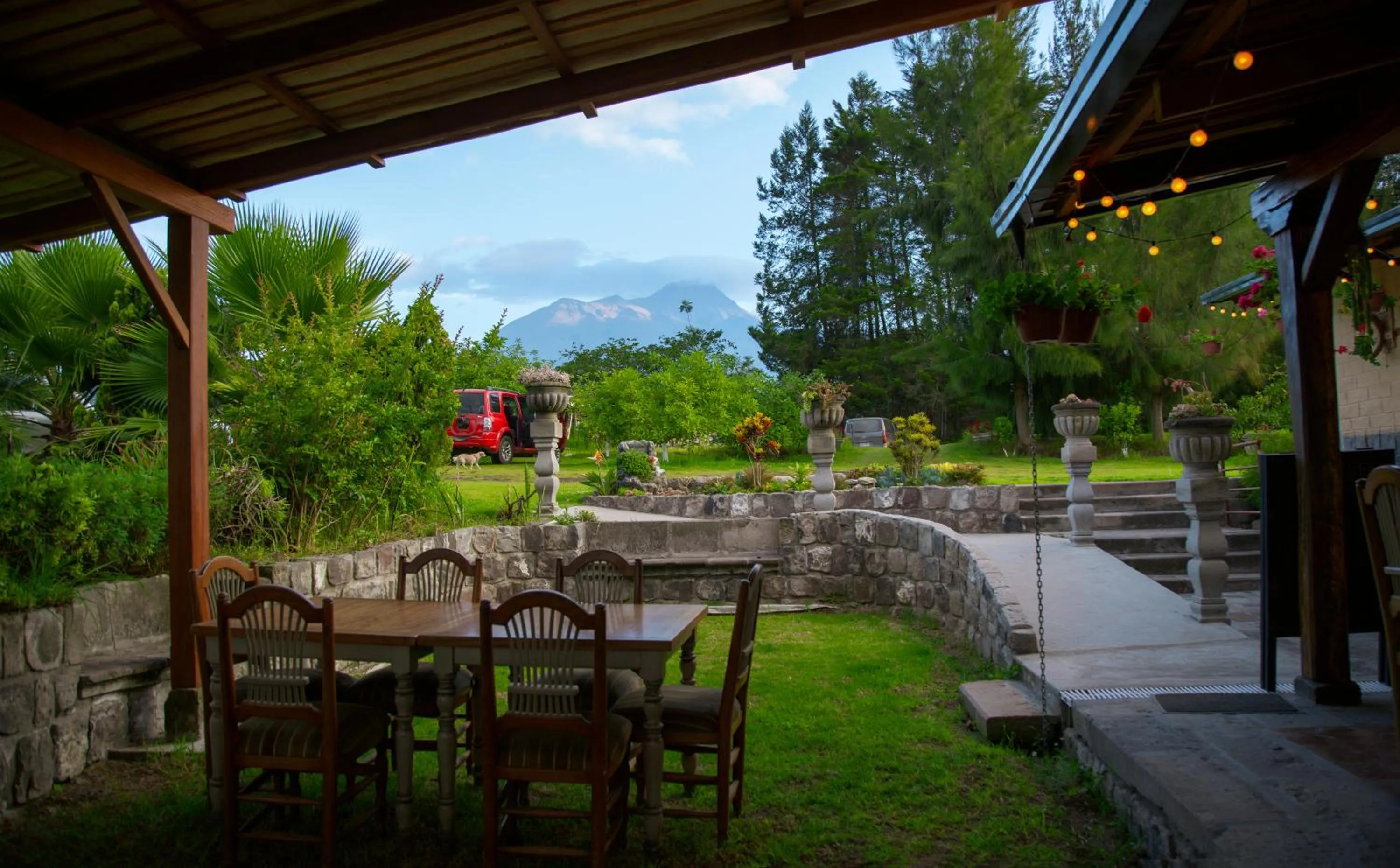 Garden view in Hosteria Cananvalle