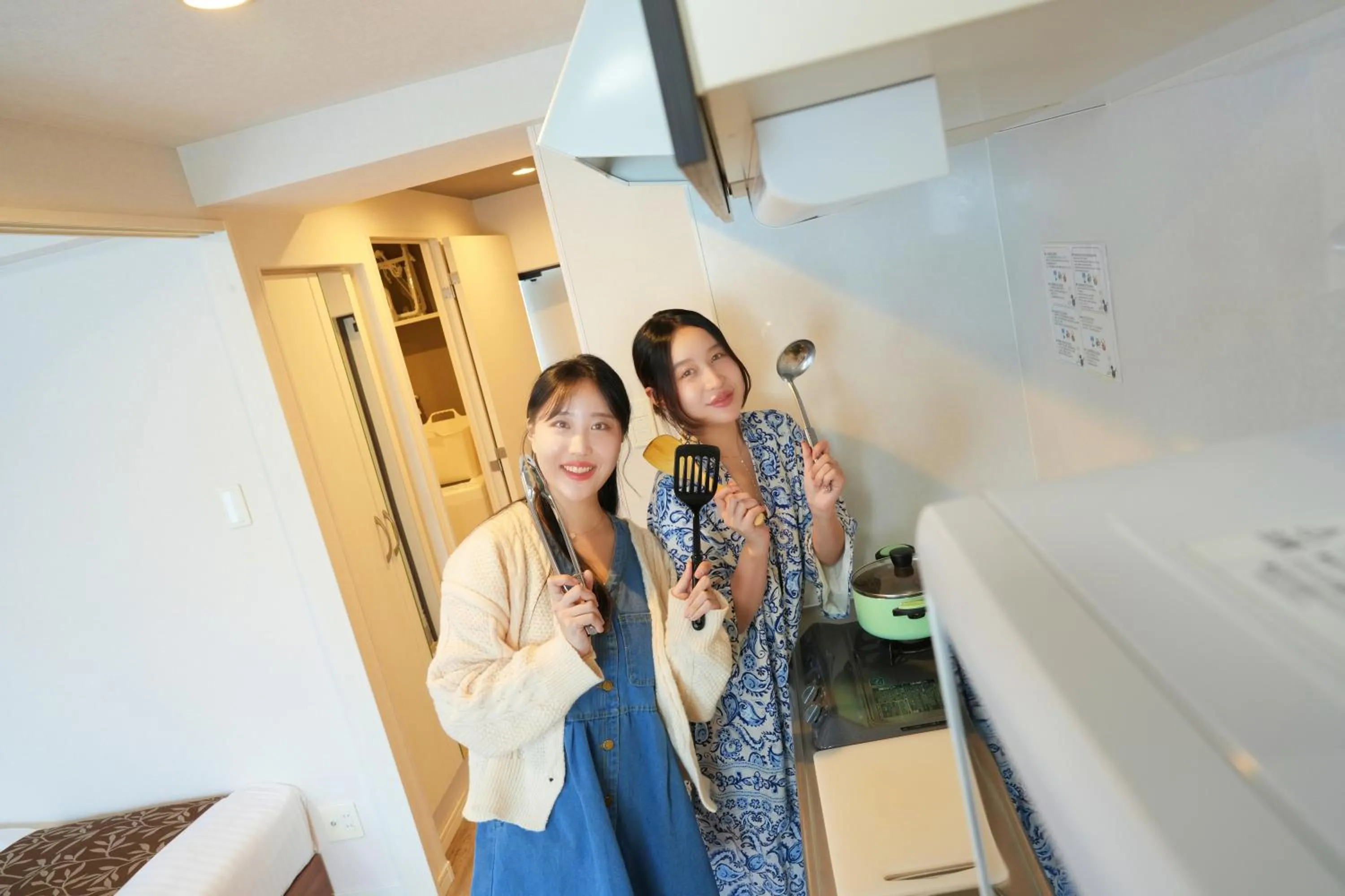 Kitchen or kitchenette in Dream Inn Hakata