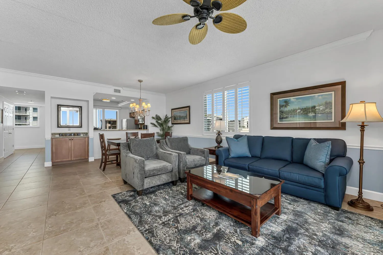Living room in Vanderbilt Beach Resort