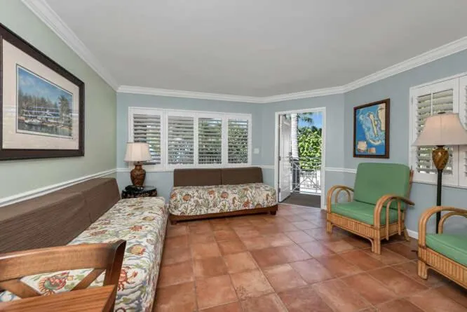 Living room in Vanderbilt Beach Resort