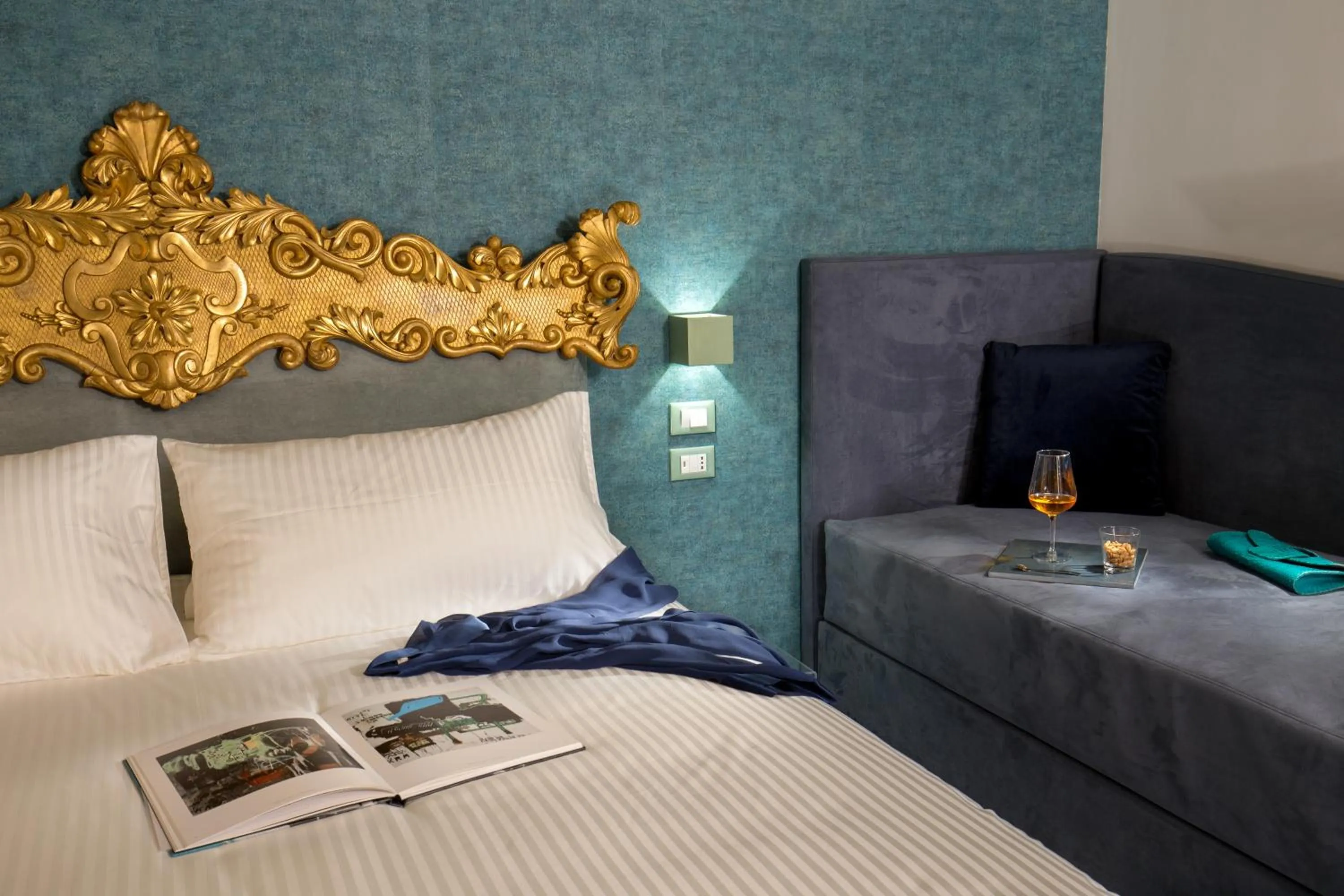 Bed in GCF Luxury Suites, Guest house