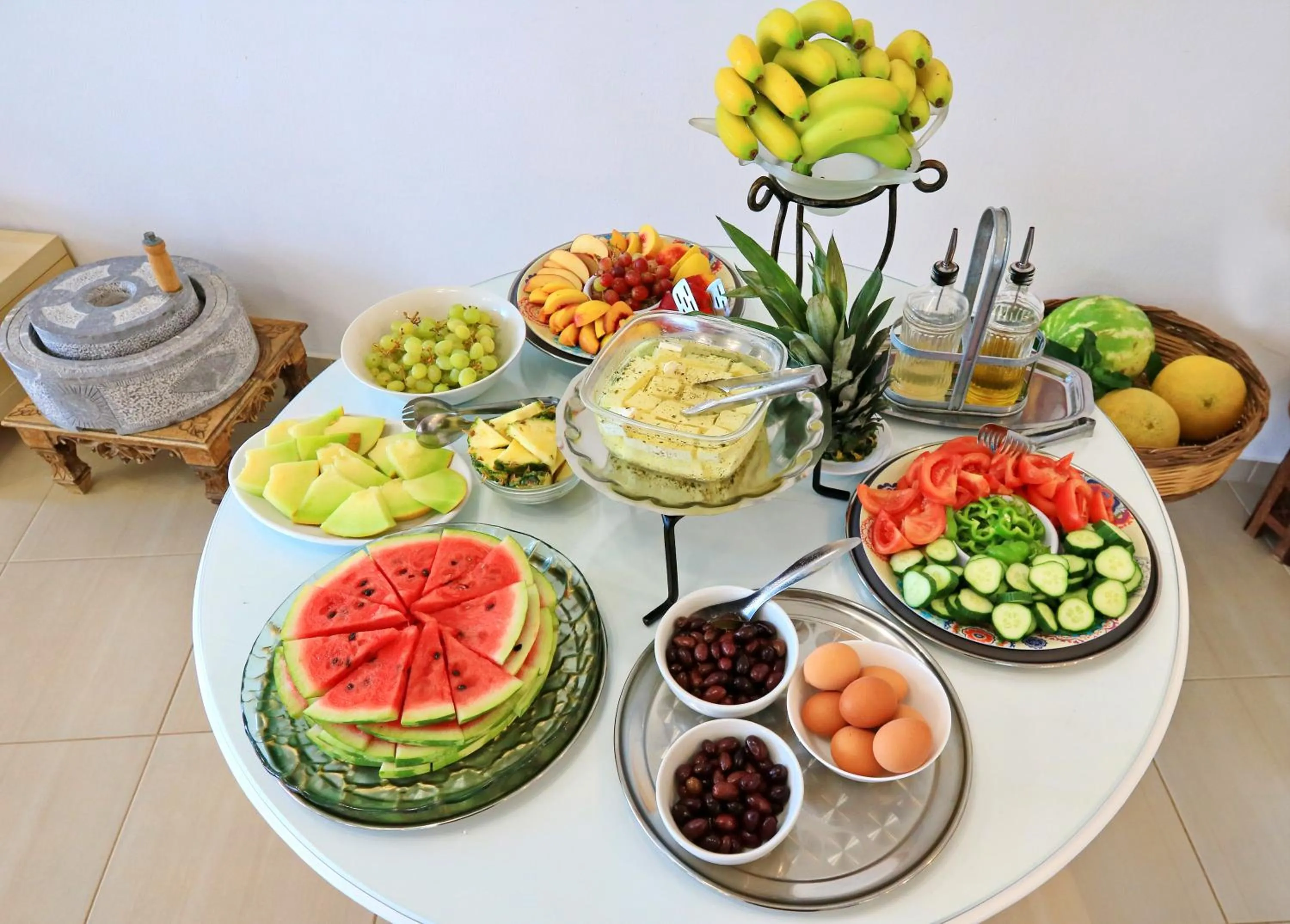 Buffet breakfast in Maria Rousse