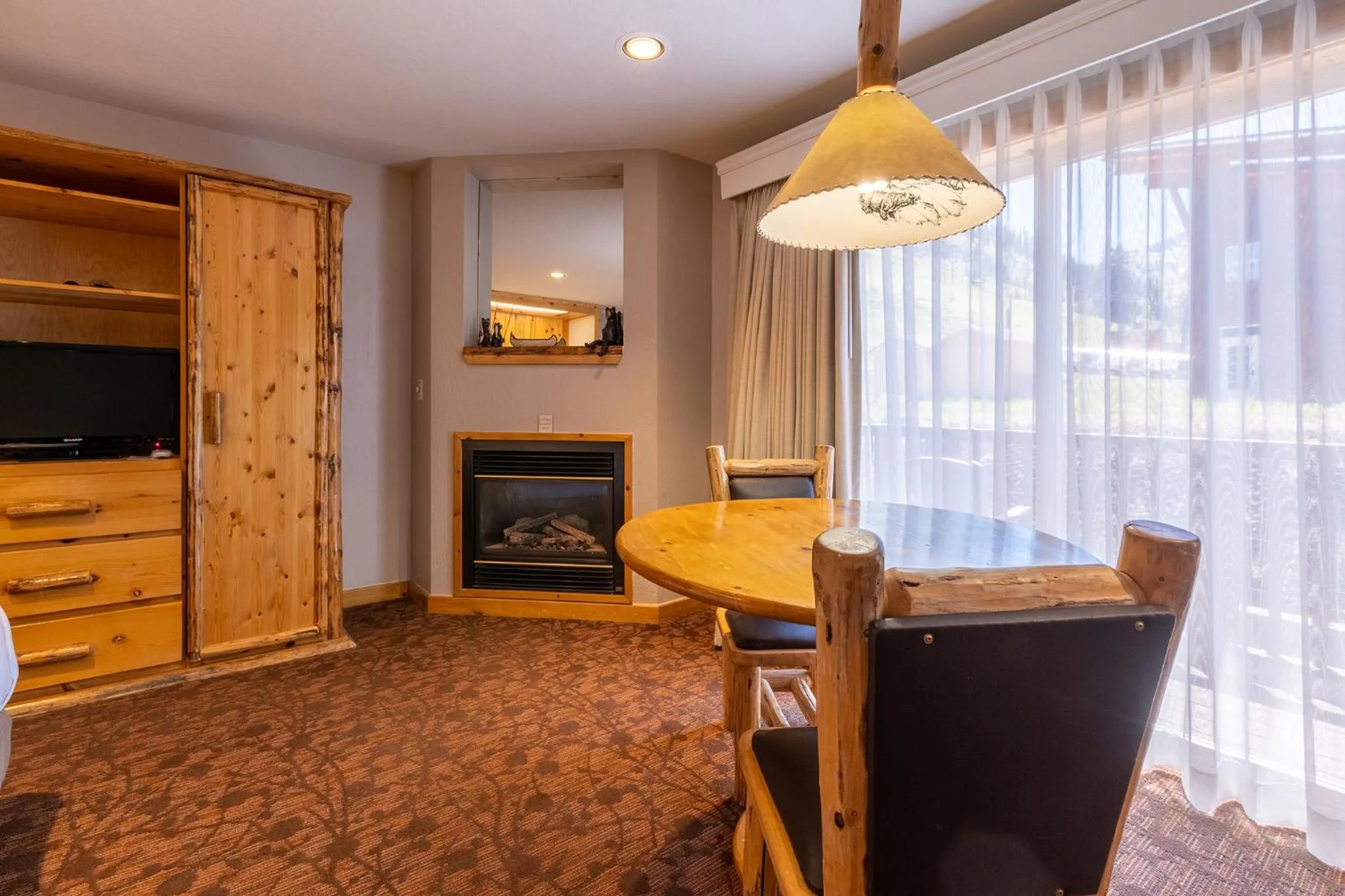 Seating area in Red Wolf Lodge at Olympic Valley
