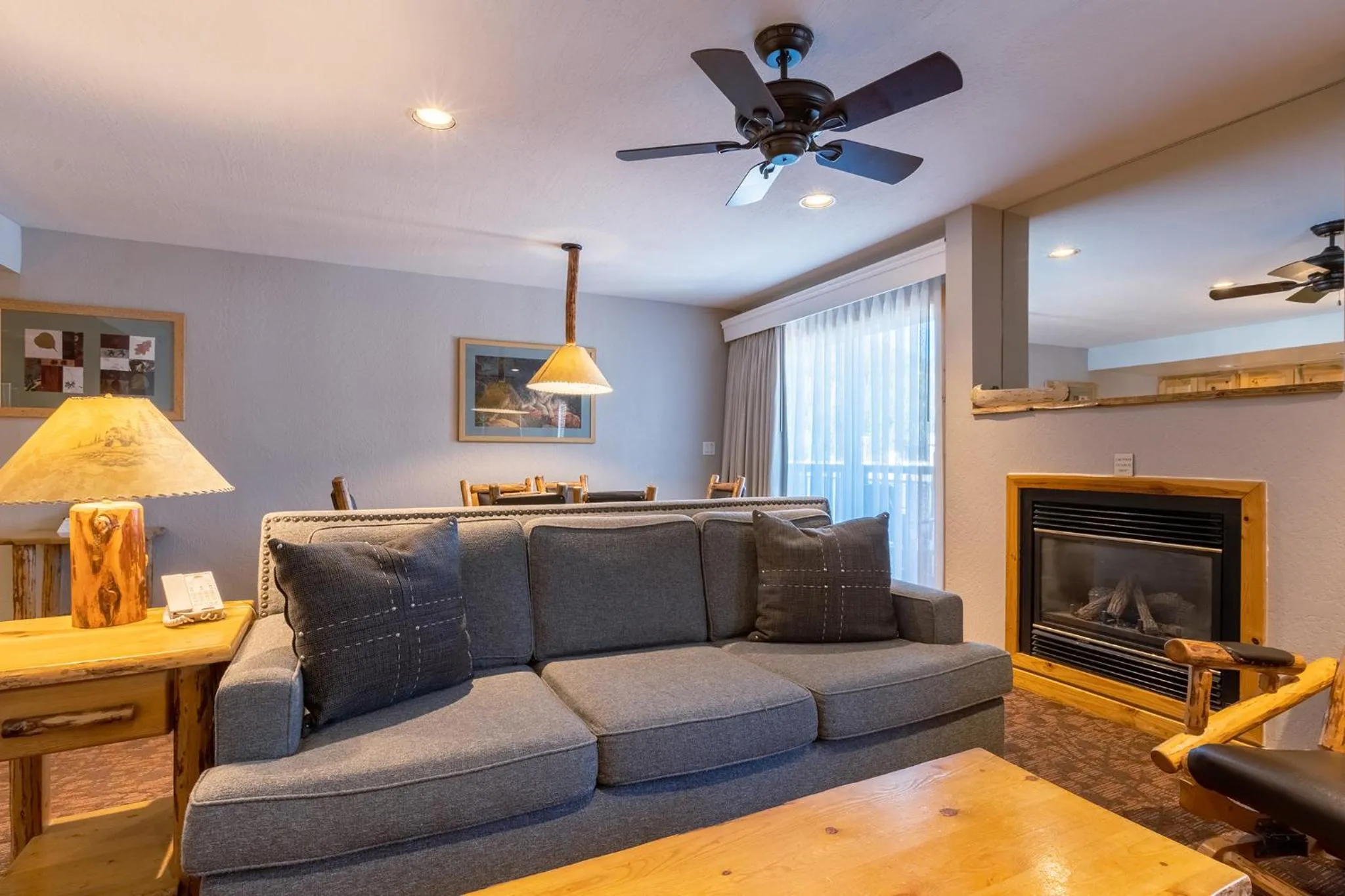 Living room in Red Wolf Lodge at Olympic Valley