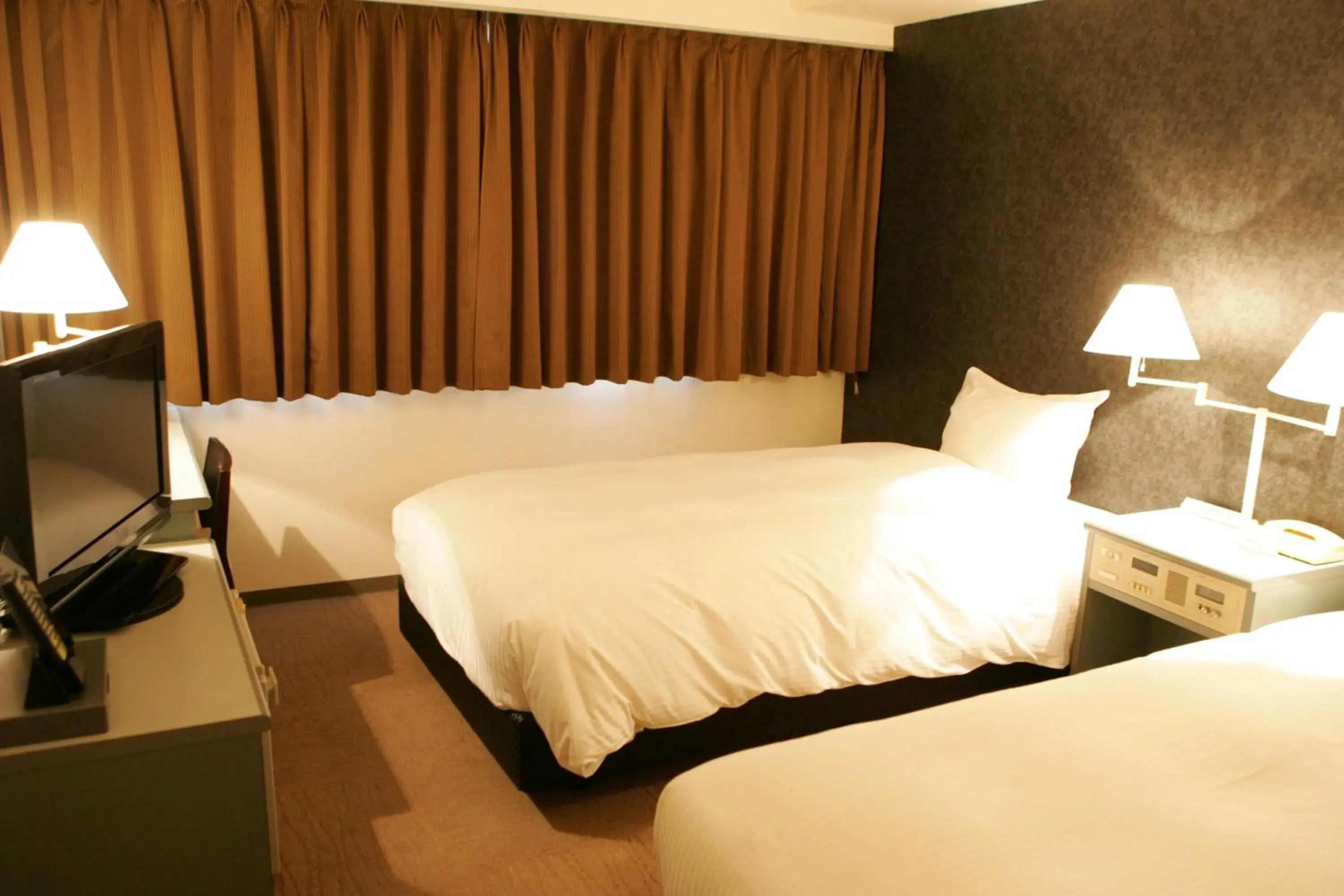 Photo of the whole room, Bed in Green Rich Hotel Nishitetsu Ohashi Ekimae Photo of the whole room, Bed in Green Rich Hotel Nishitetsu Ohashi Ekimae