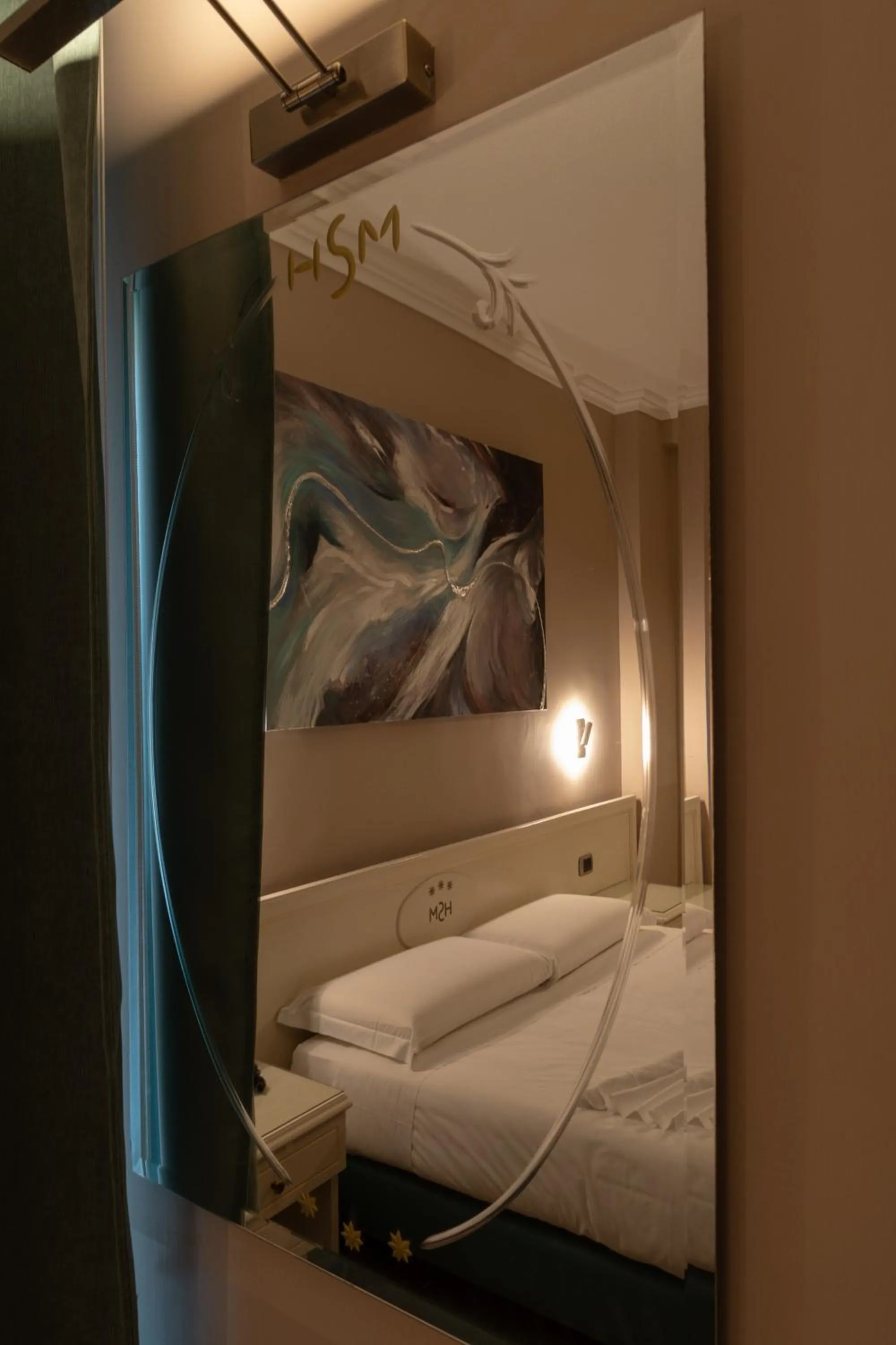 Decorative detail, Bed in Hotel Santa Maura