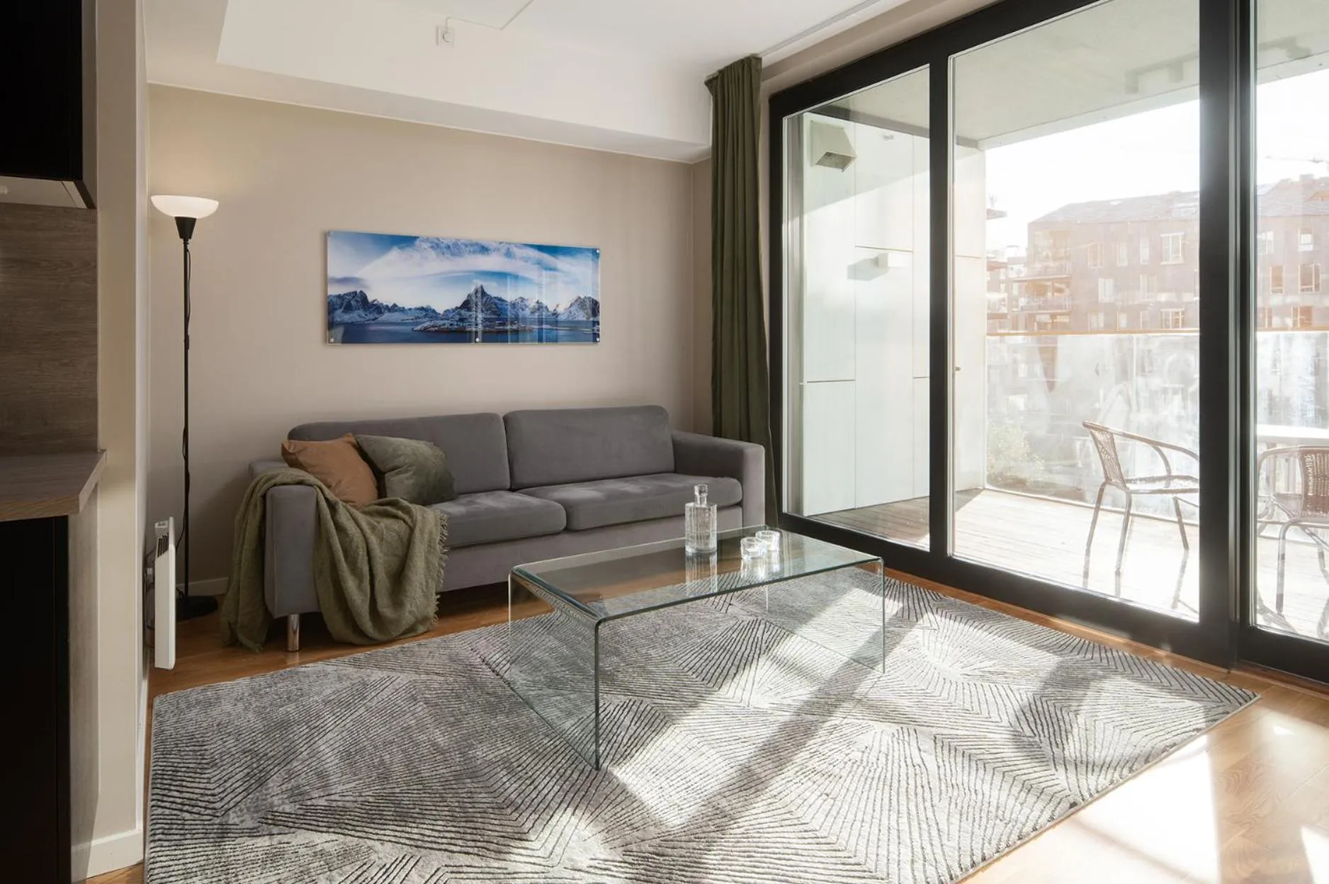 Living room in BJØRVIKA APARTMENTS, Opera Area, Oslo city center