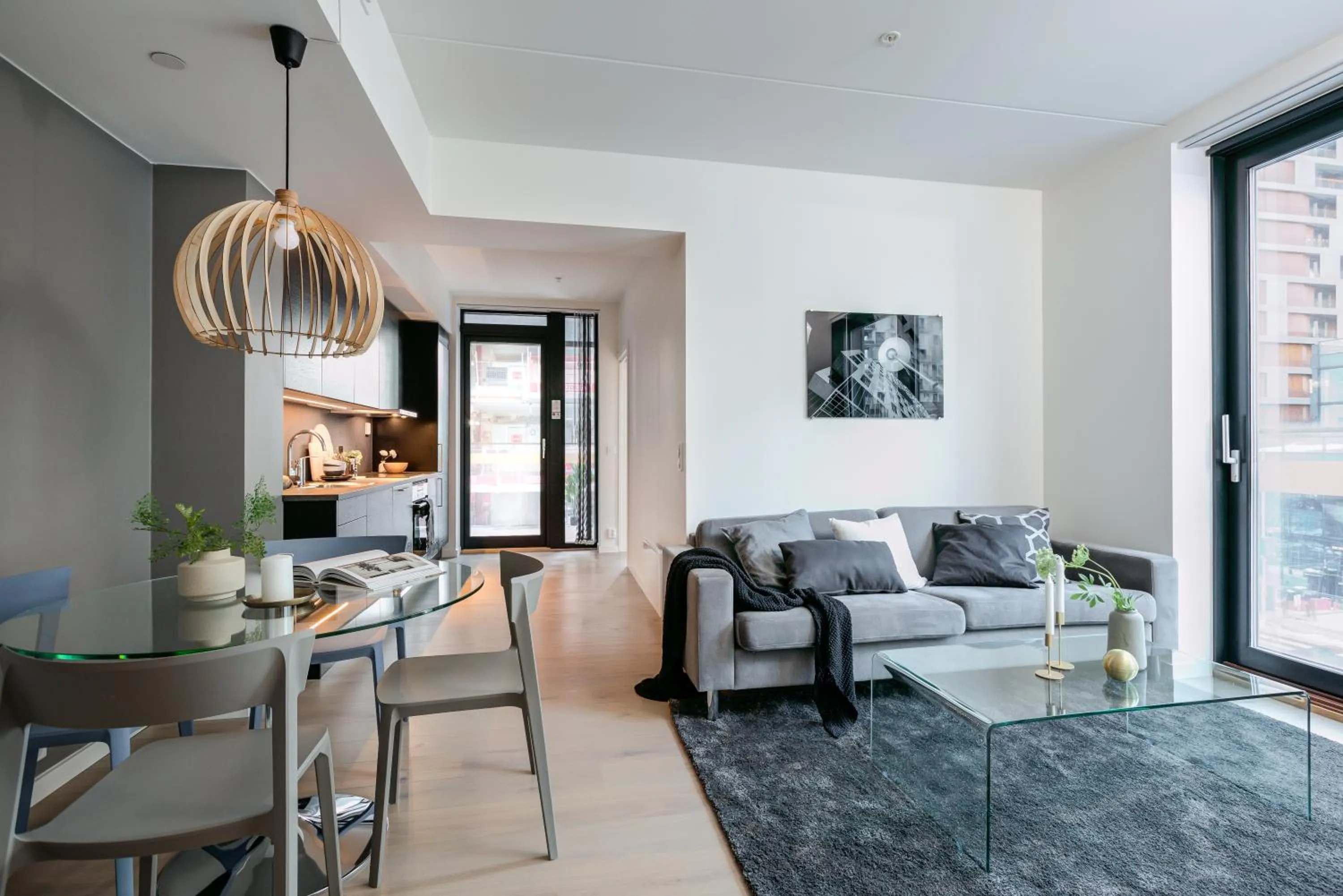 Living room in BJØRVIKA APARTMENTS, Opera Area, Oslo city center