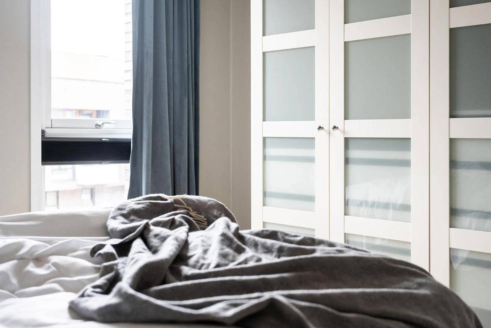Bedroom, Bed in BJØRVIKA APARTMENTS, Opera Area, Oslo city center