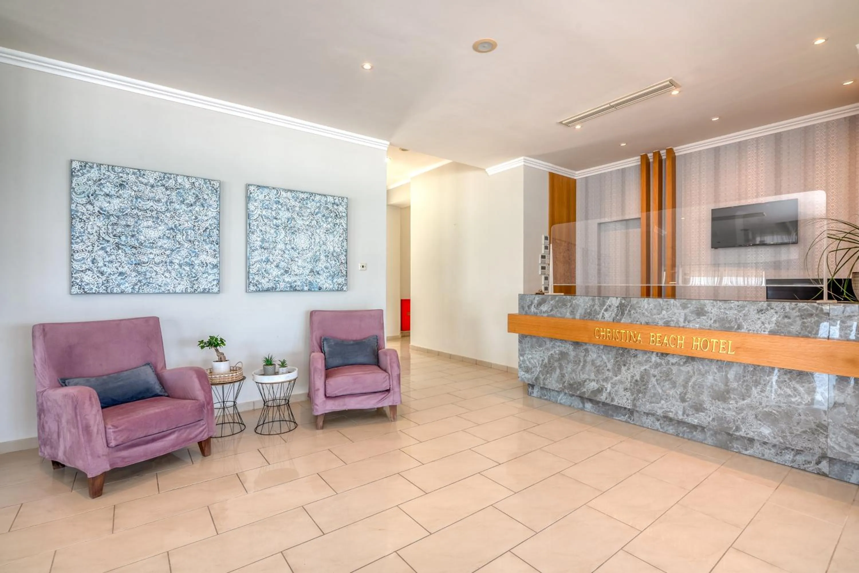 Lobby or reception in Christina Beach Hotel