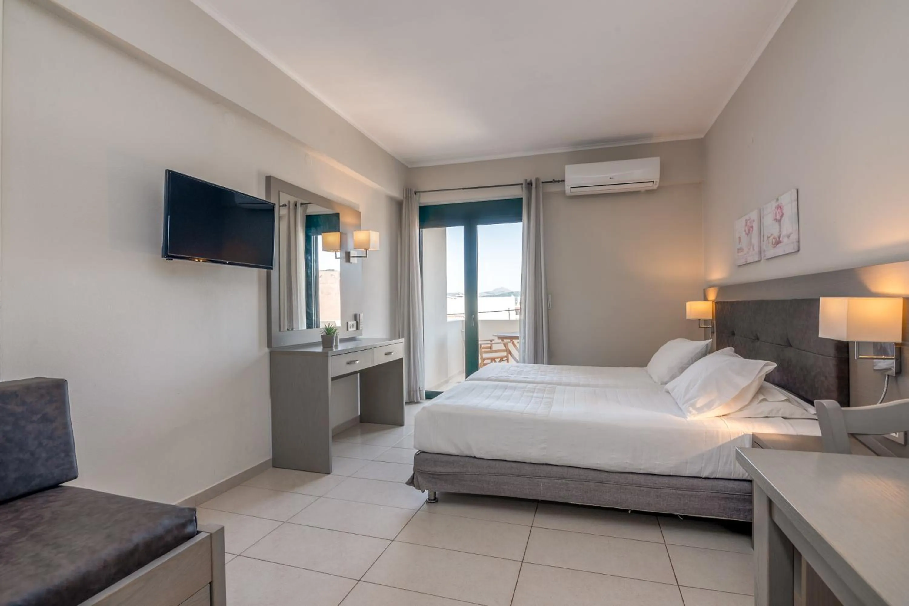 Bed in Christina Beach Hotel