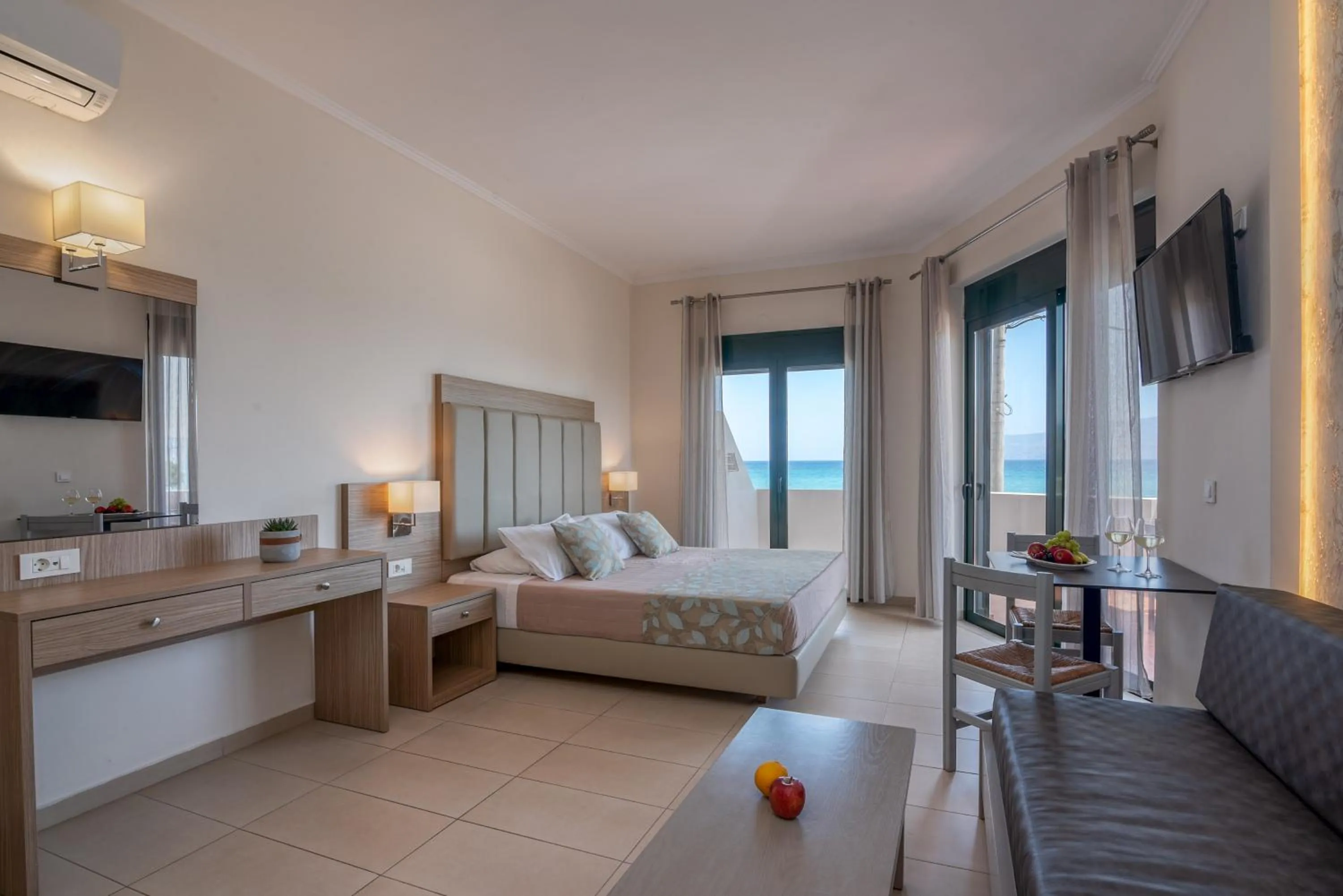 Bed in Christina Beach Hotel