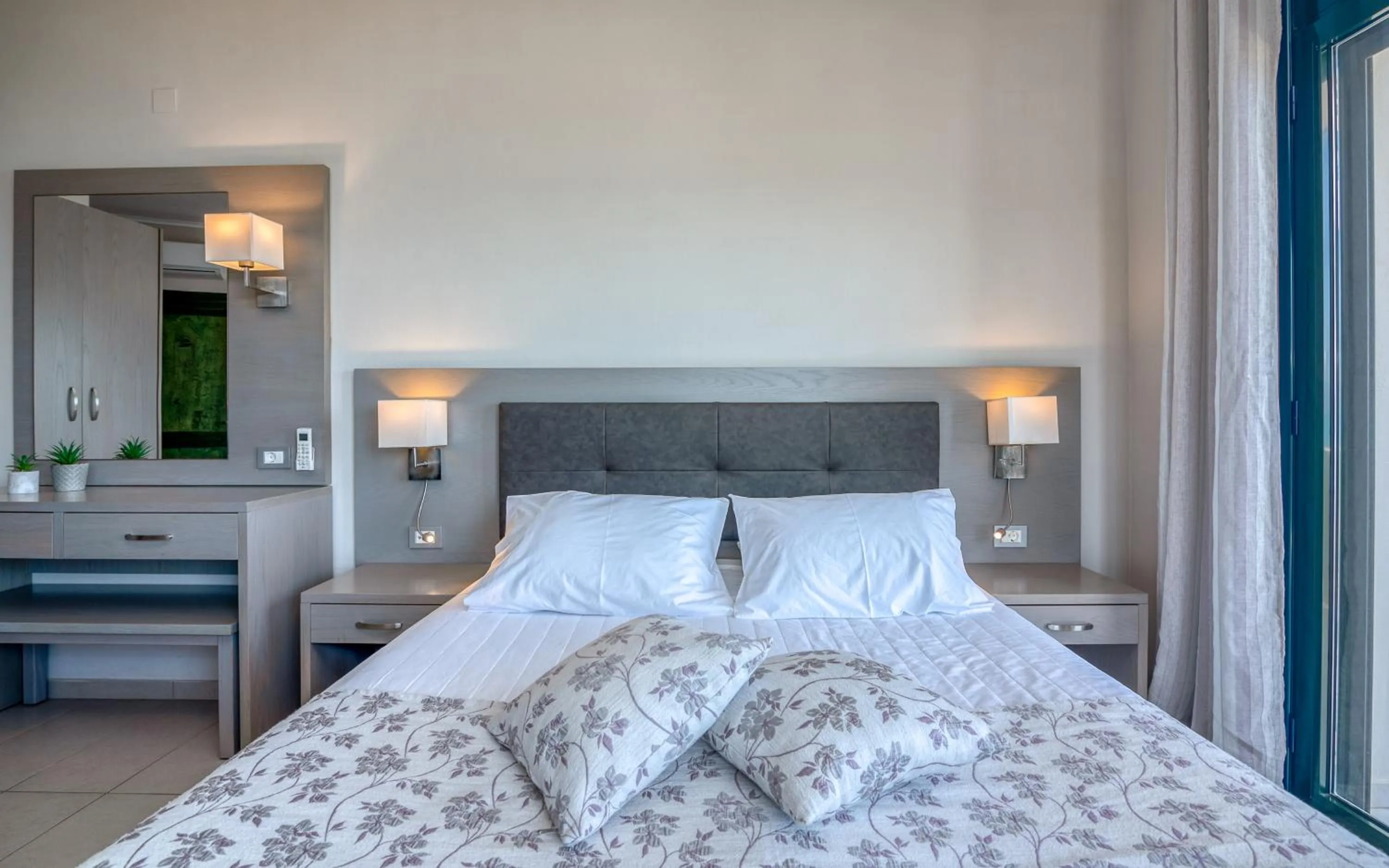 Bed in Christina Beach Hotel