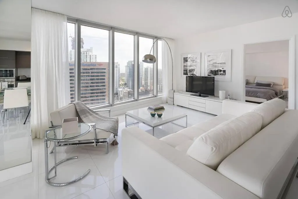 Living room in ICON Brickell residences