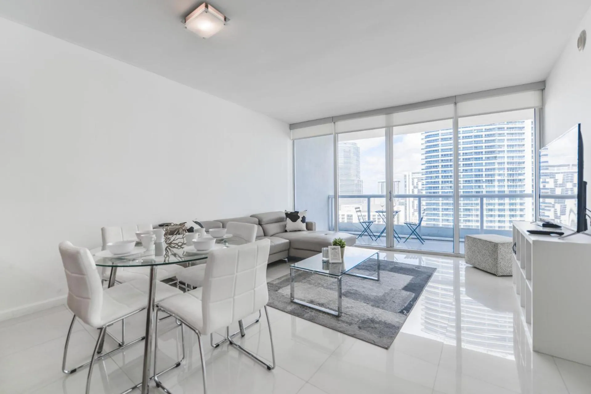 Living room in ICON Brickell residences