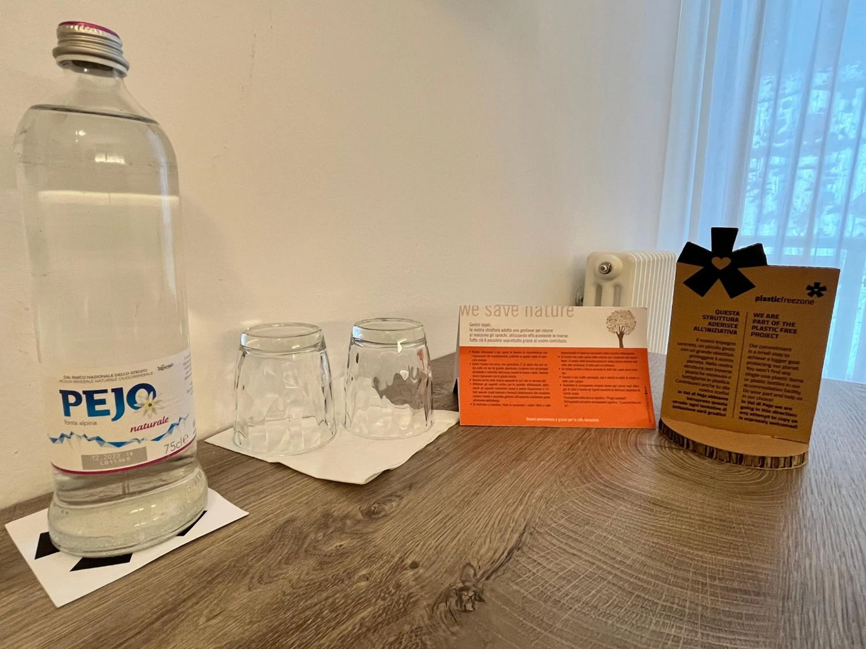 Non alcoholic drinks in Hotel Zanella