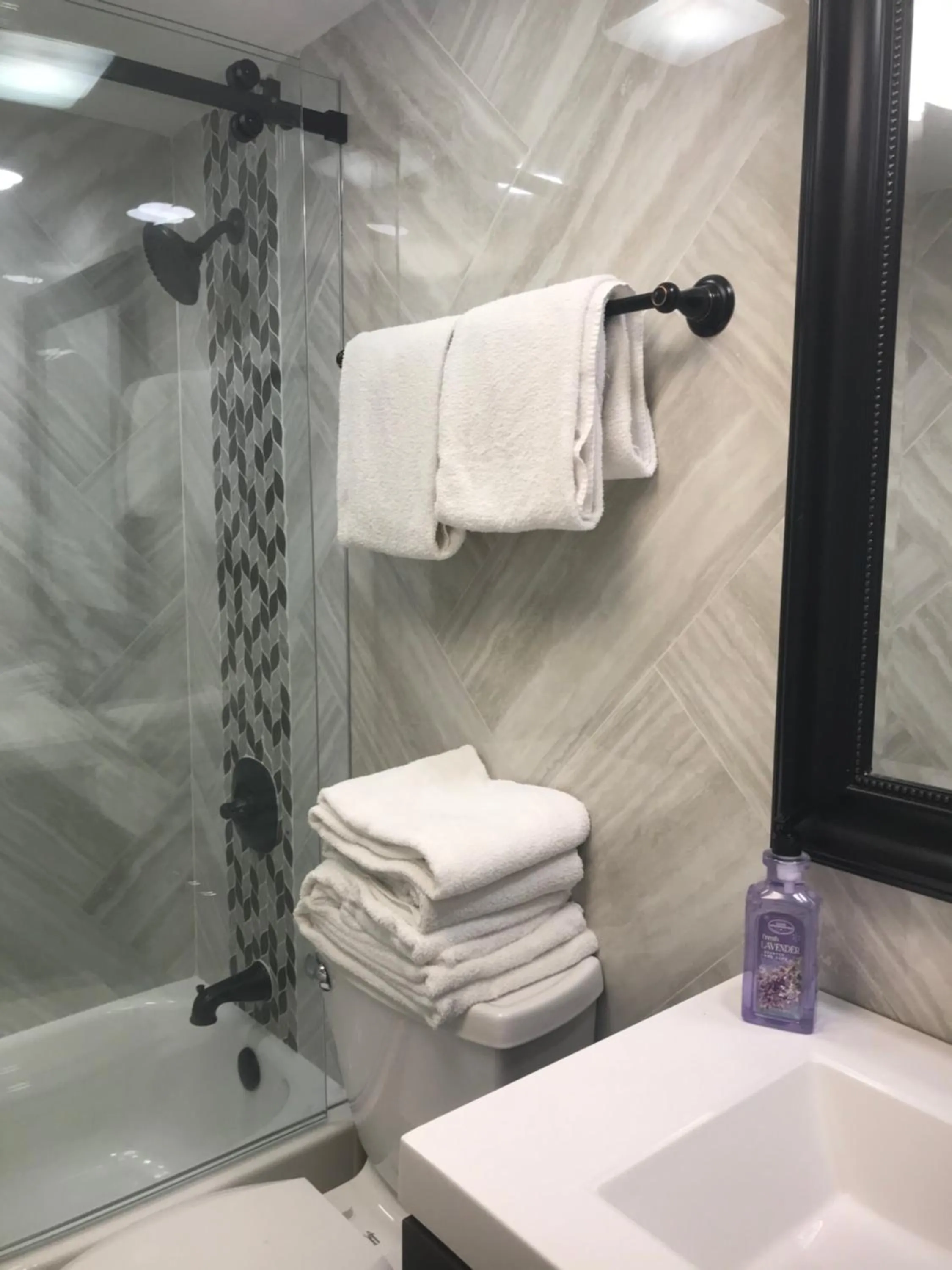 Shower in Oceanview on SAND located in Ocean Manor Resort Fort Lauderdale Beach 2 bed 2 bath spacious corner unit partial ocean view