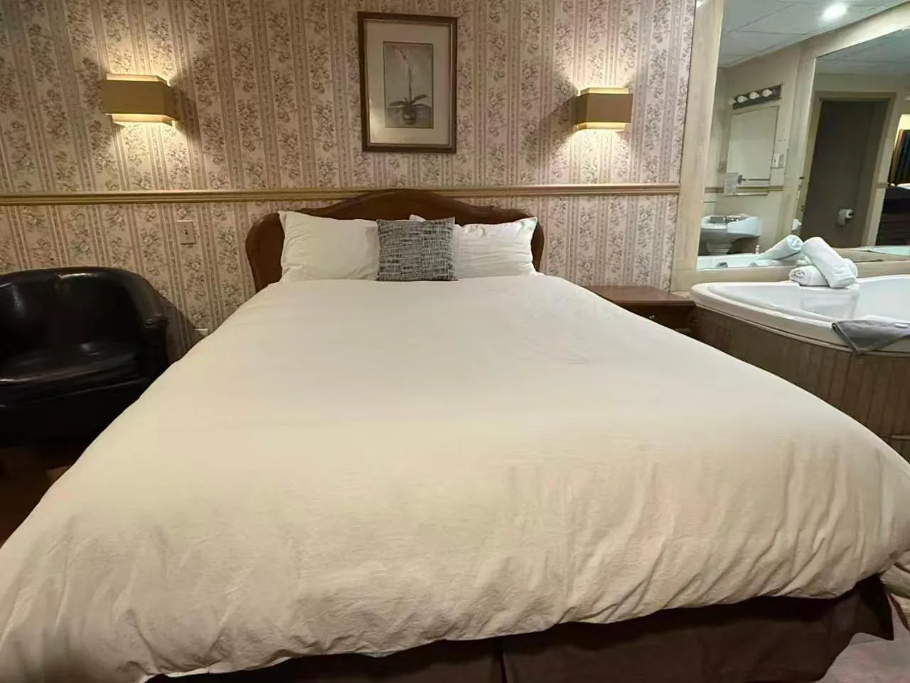 Bed in Hotel Motel La Marquise