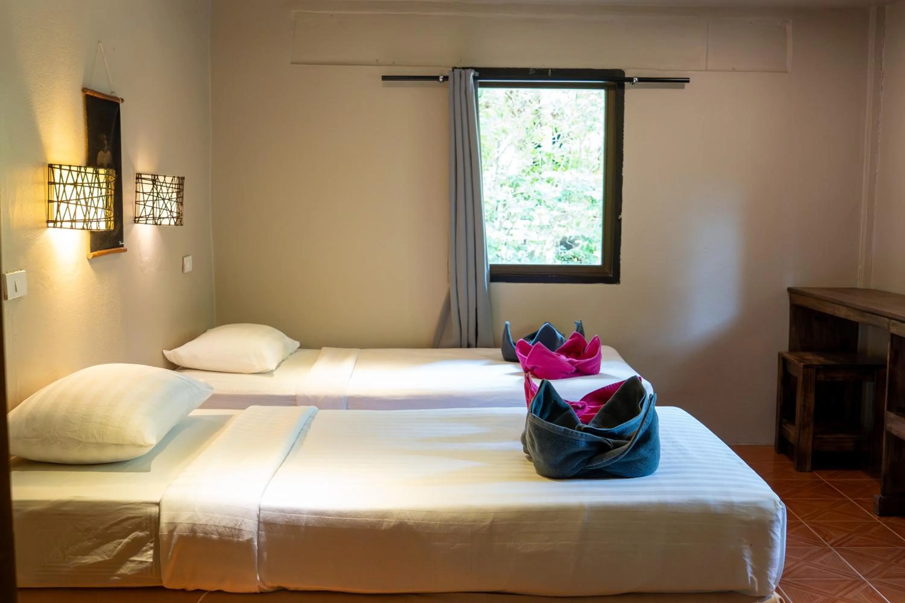 Bed in Seetanu Bungalows