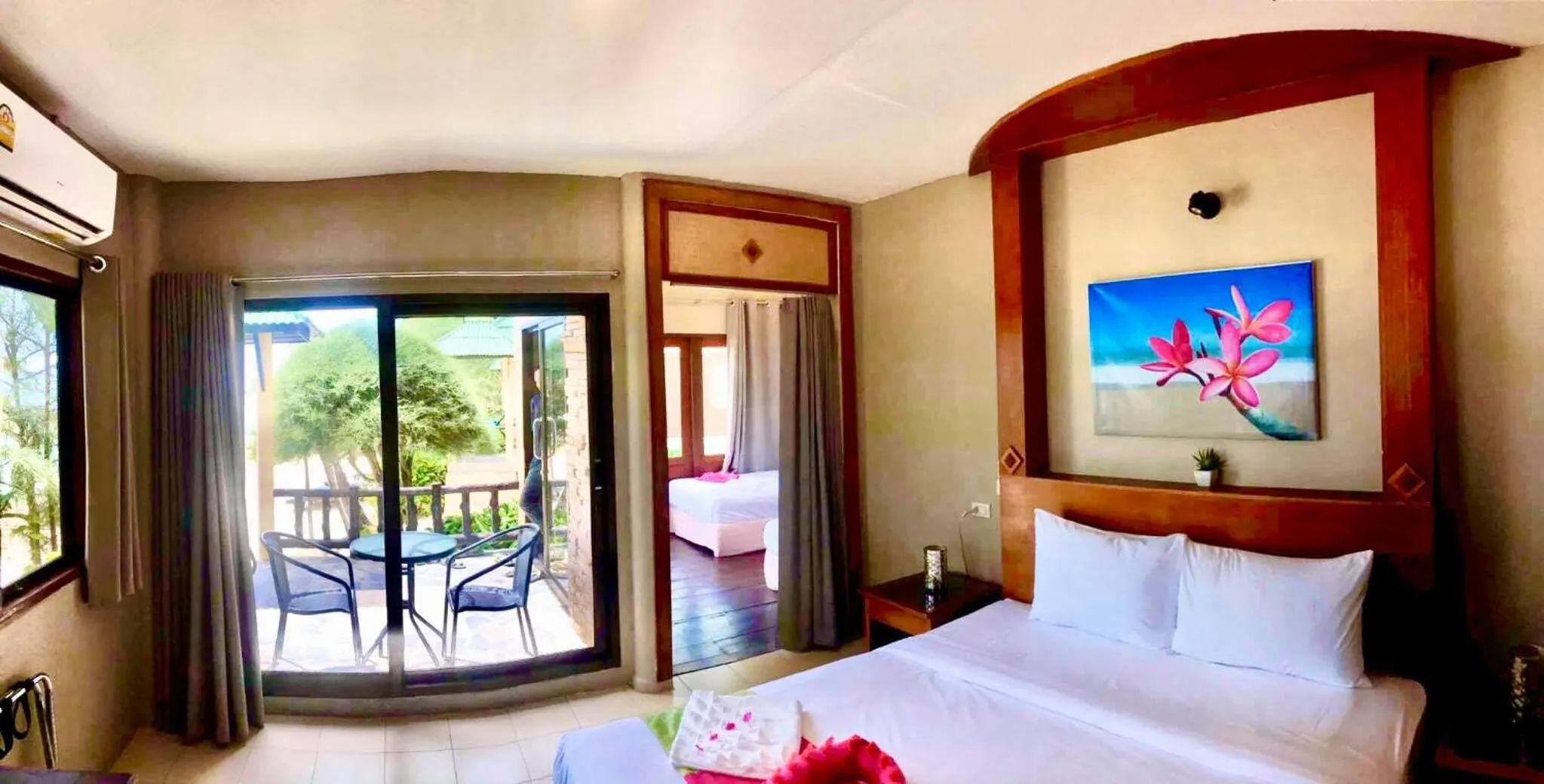 View (from property/room), Bed in Seetanu Bungalows