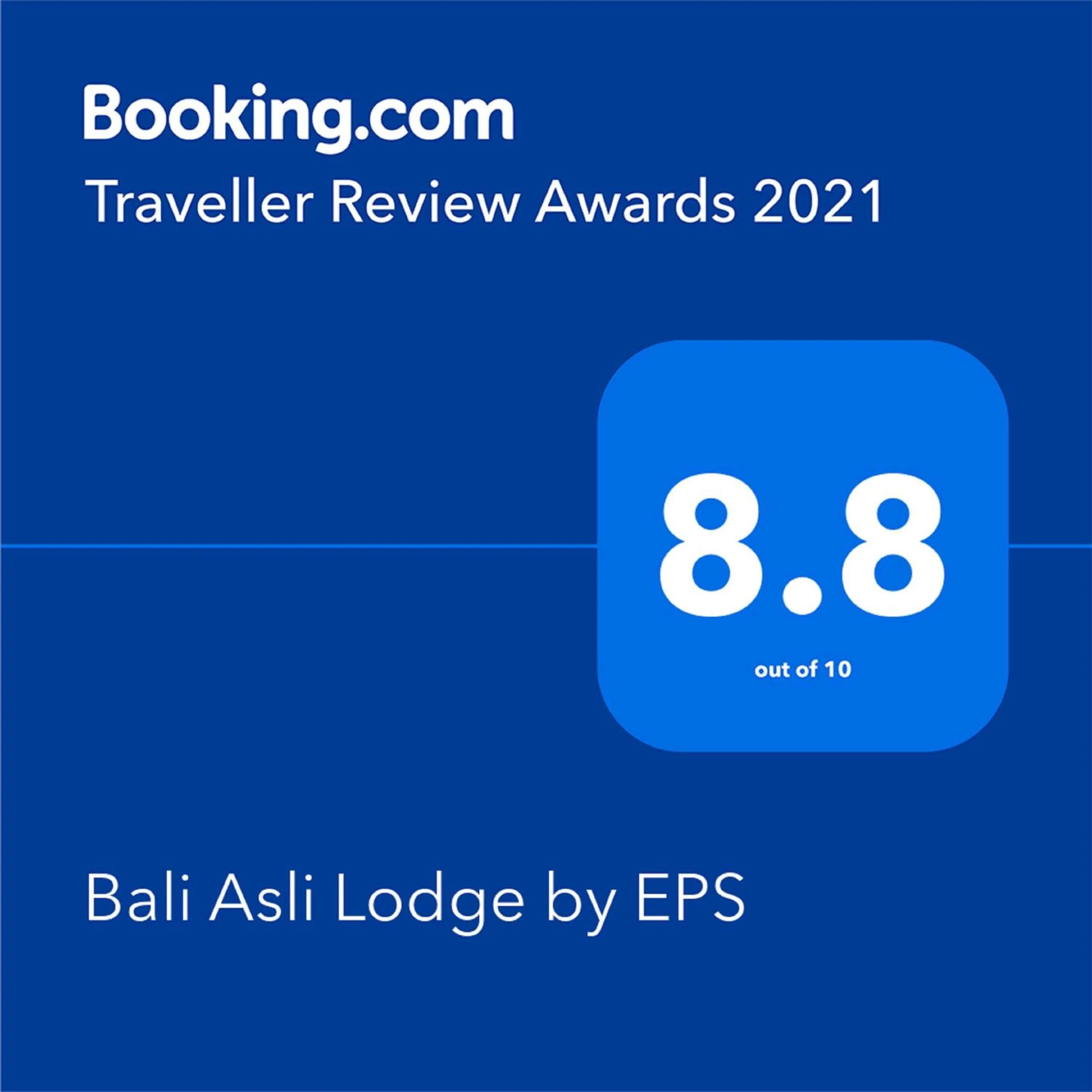 Certificate/Award in Bali Asli Lodge by EPS