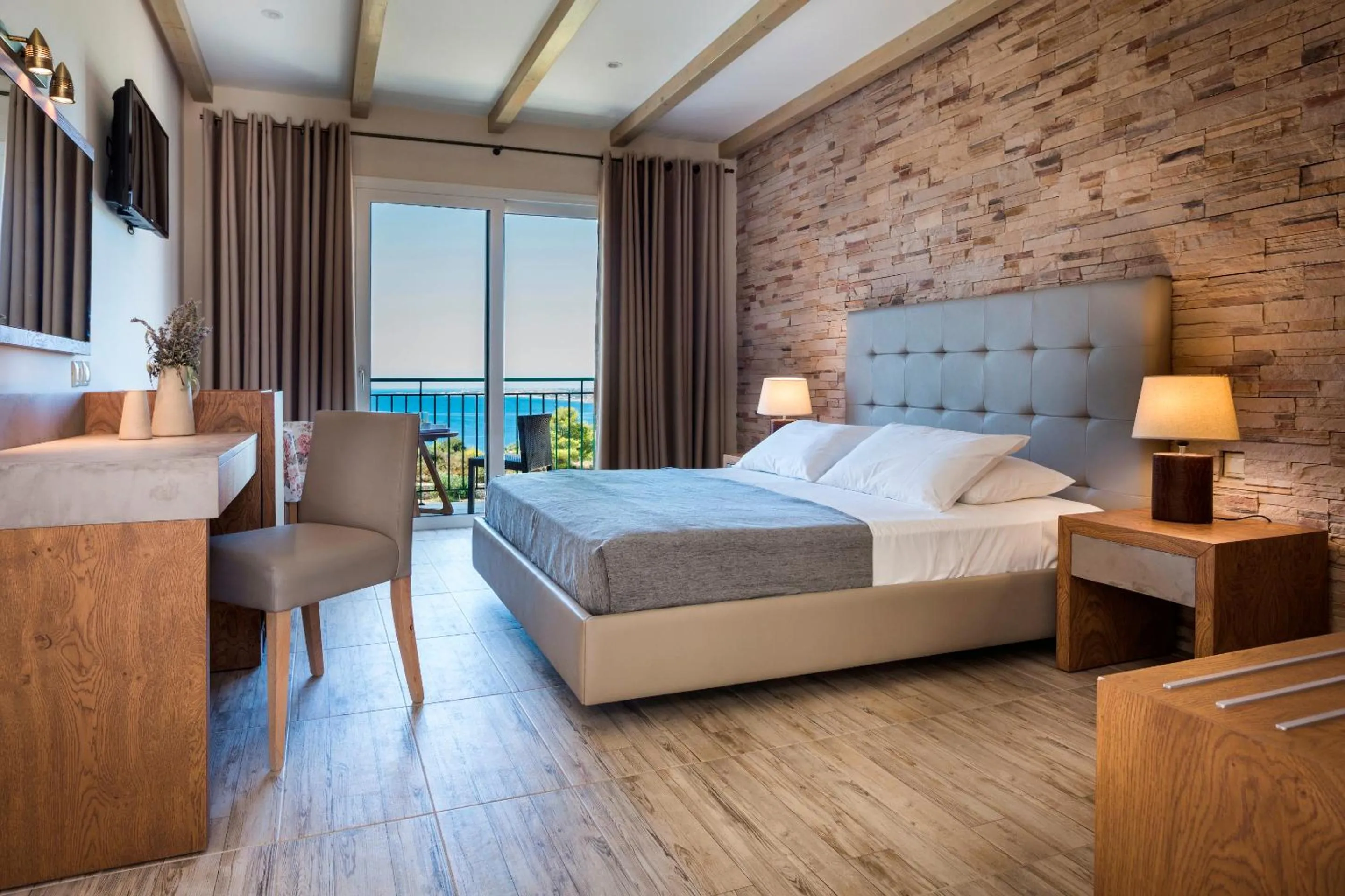 Photo of the whole room, Bed in Dionysos Village Resort