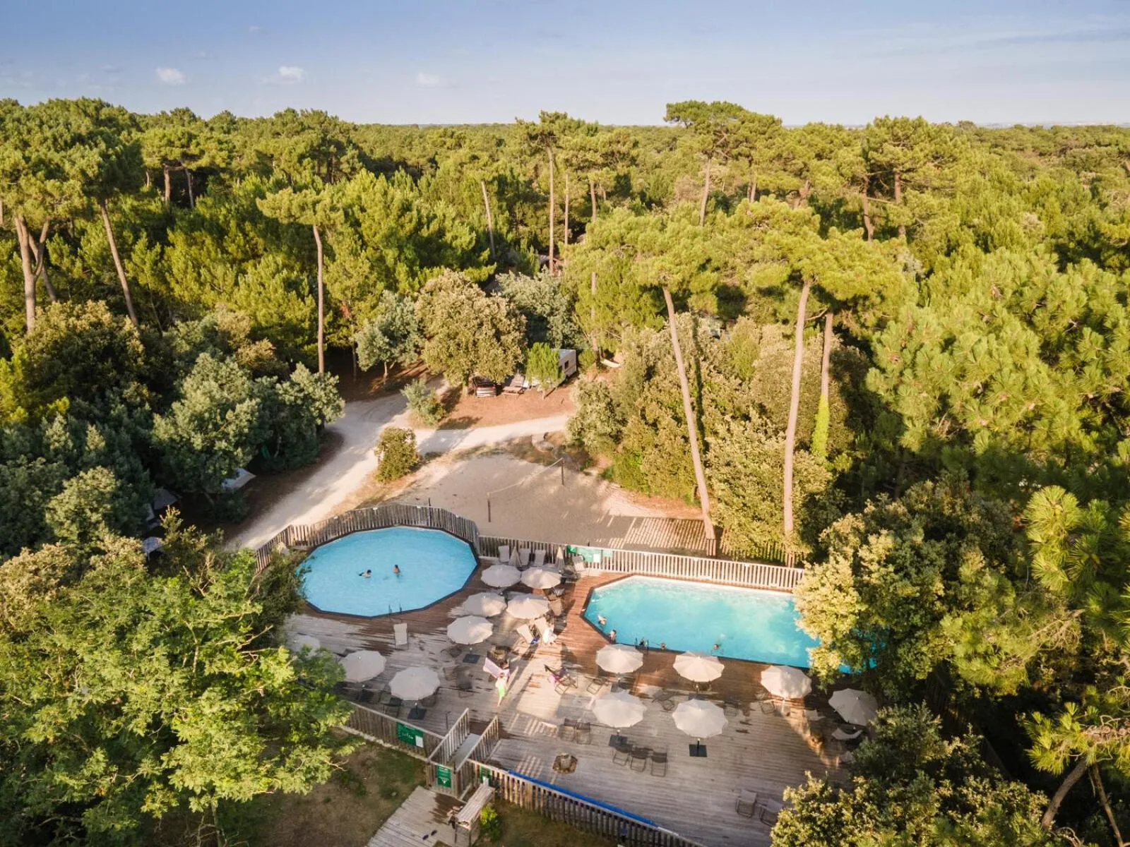 Bird's eye view in Huttopia Oleron Les Pins
