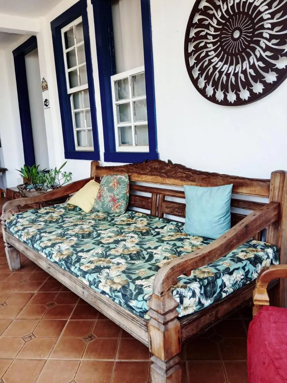 Patio, Bed in Hotel Serra Vista