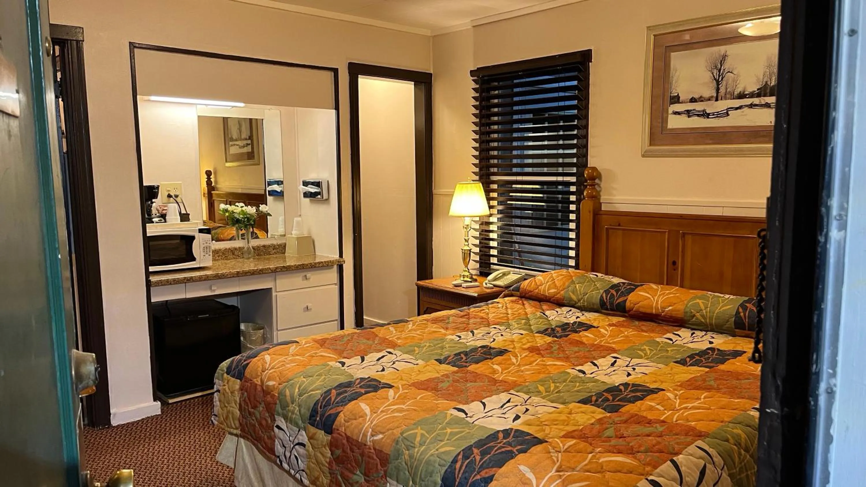 Bed in Jumping Frog Motel