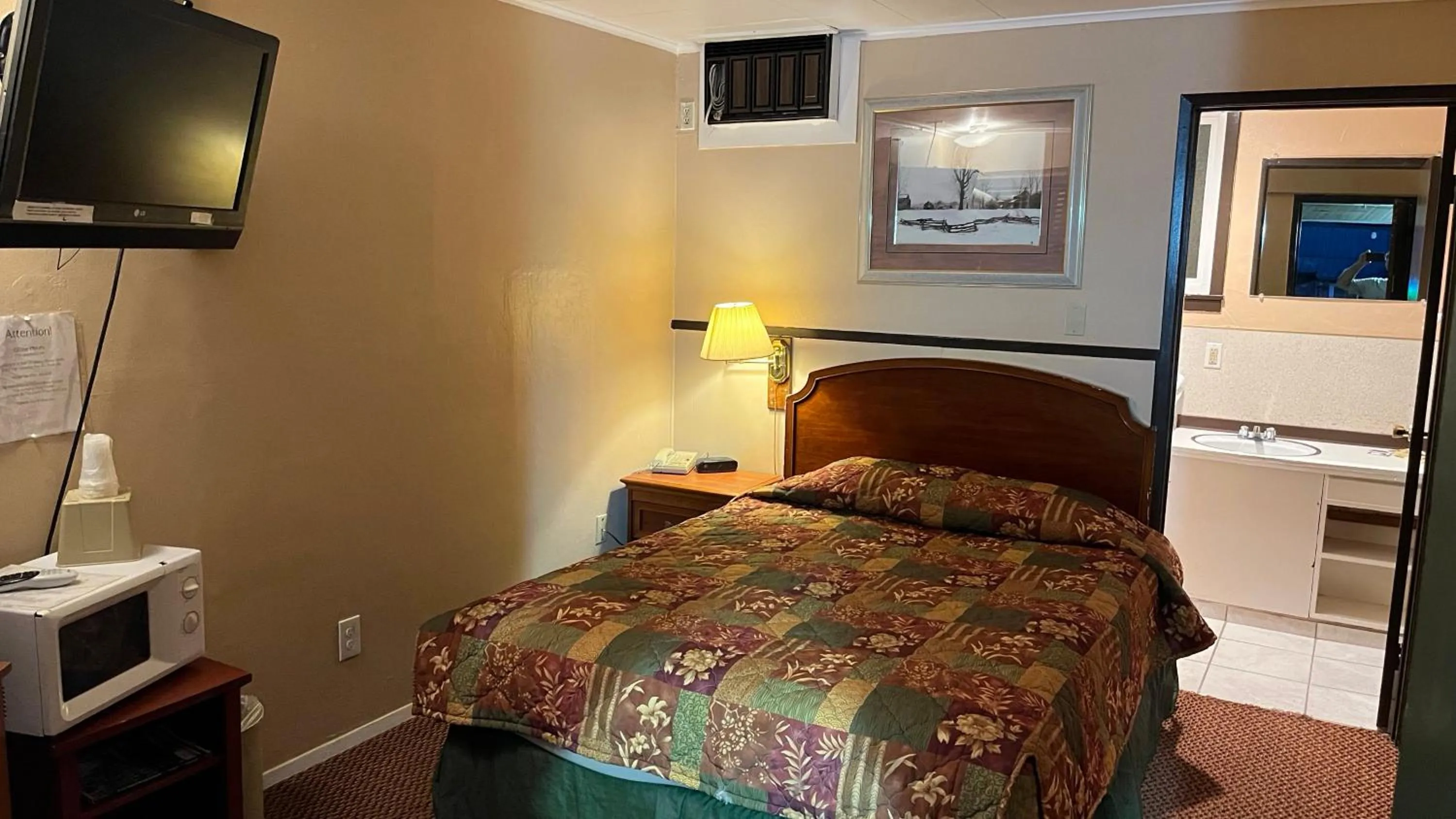 Bed in Jumping Frog Motel