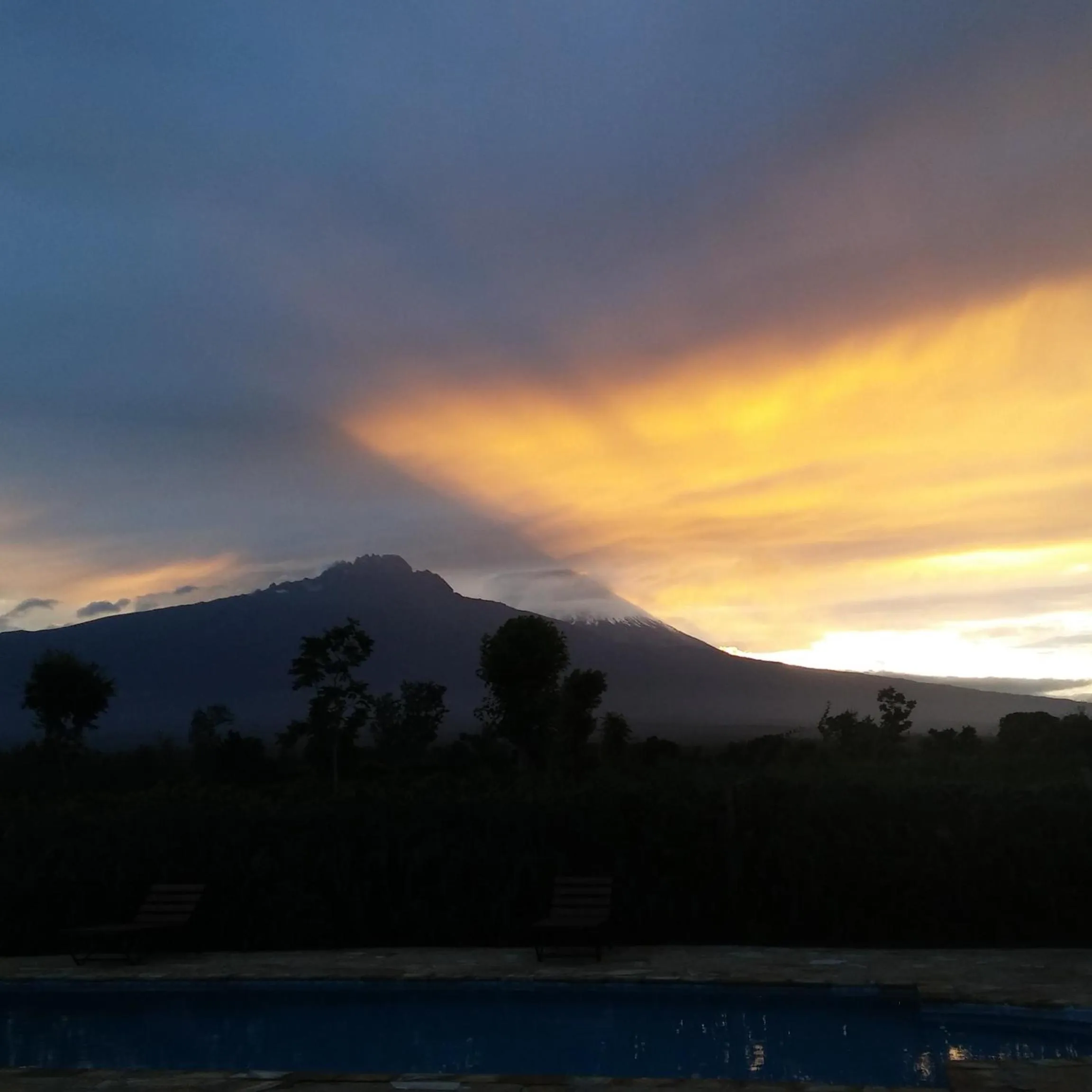 Sunset in Maktau Mountain Lodge