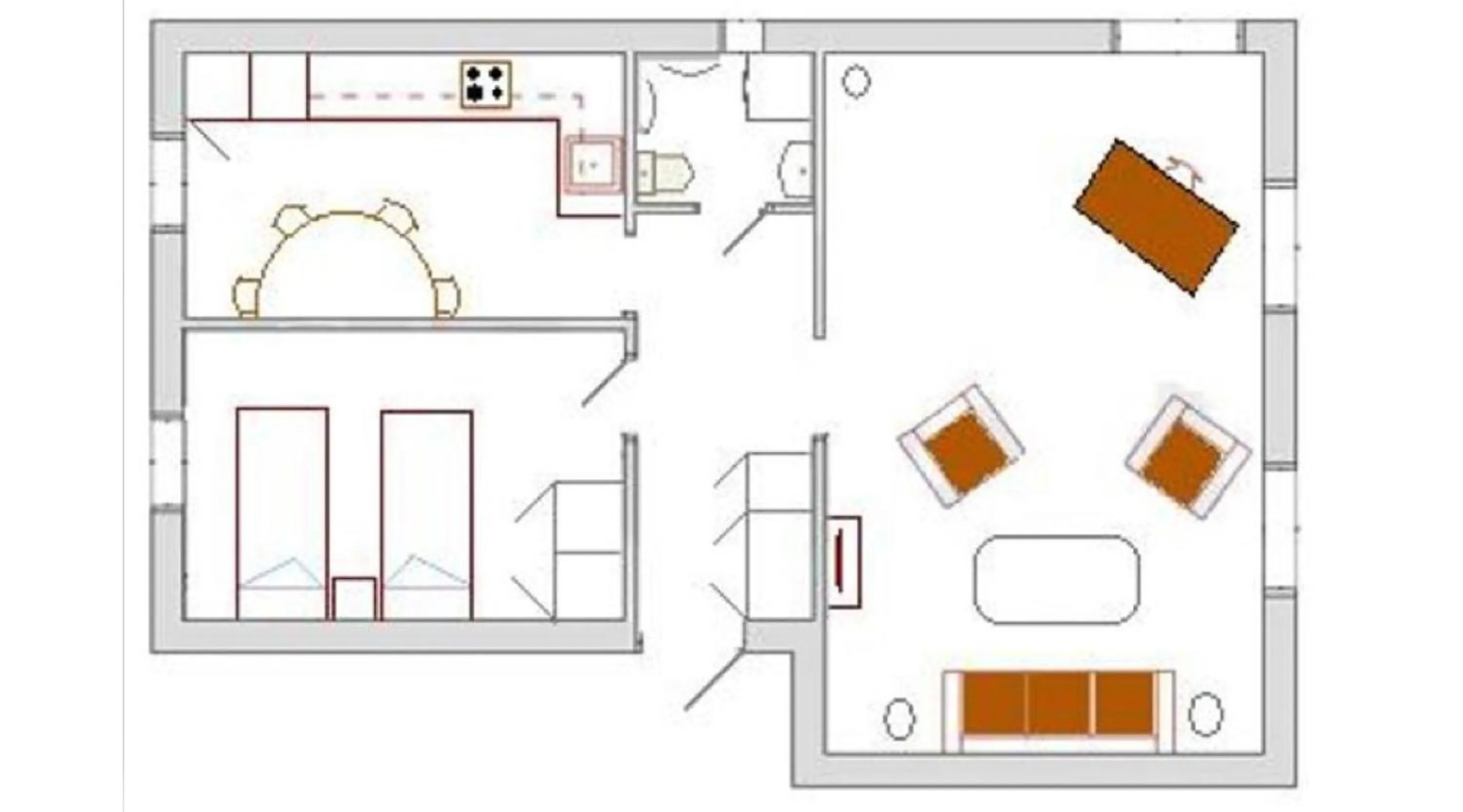 Floor plan in BoSmart Apartments