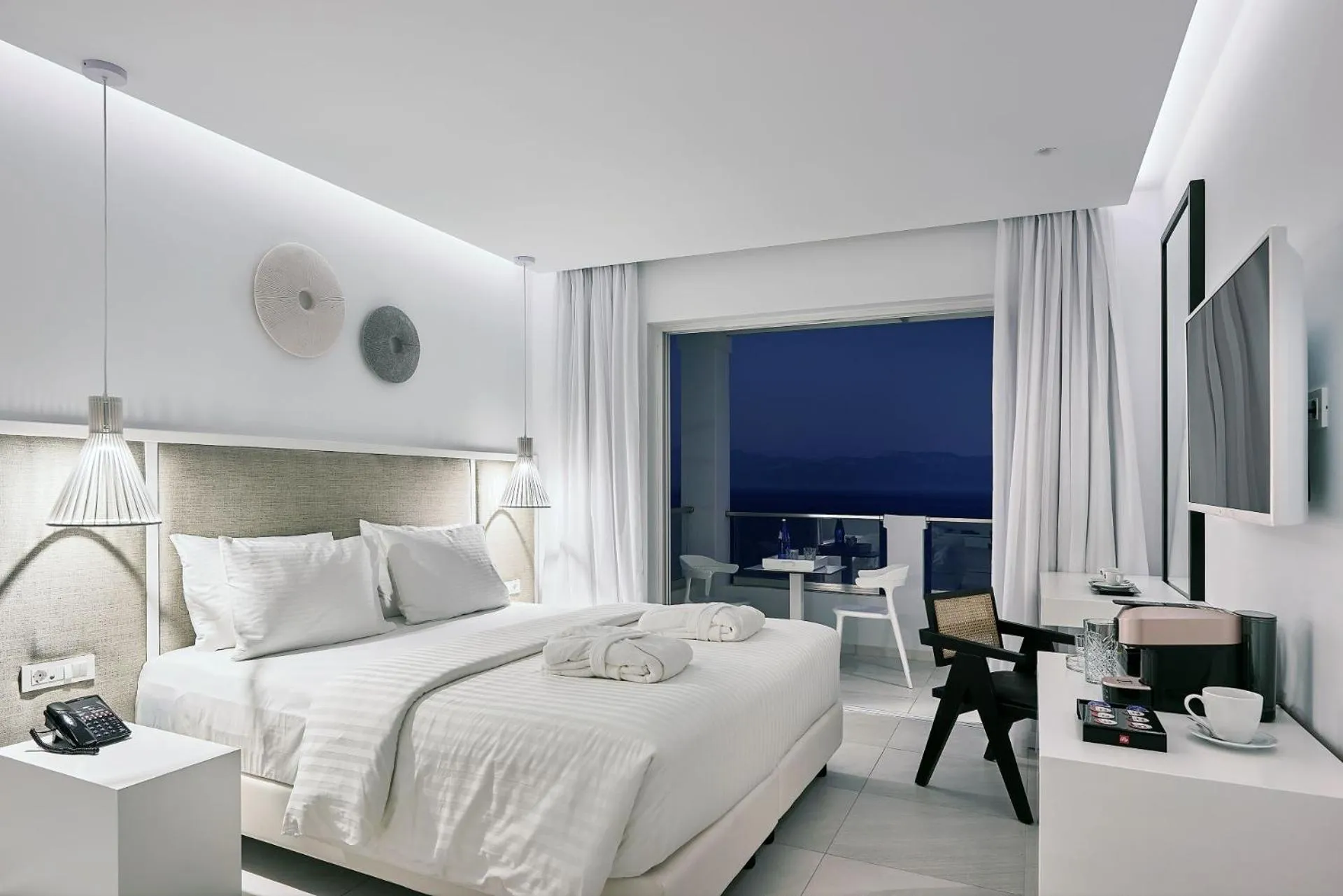 Bedroom, Bed in Dimitra Beach Hotel & Suites