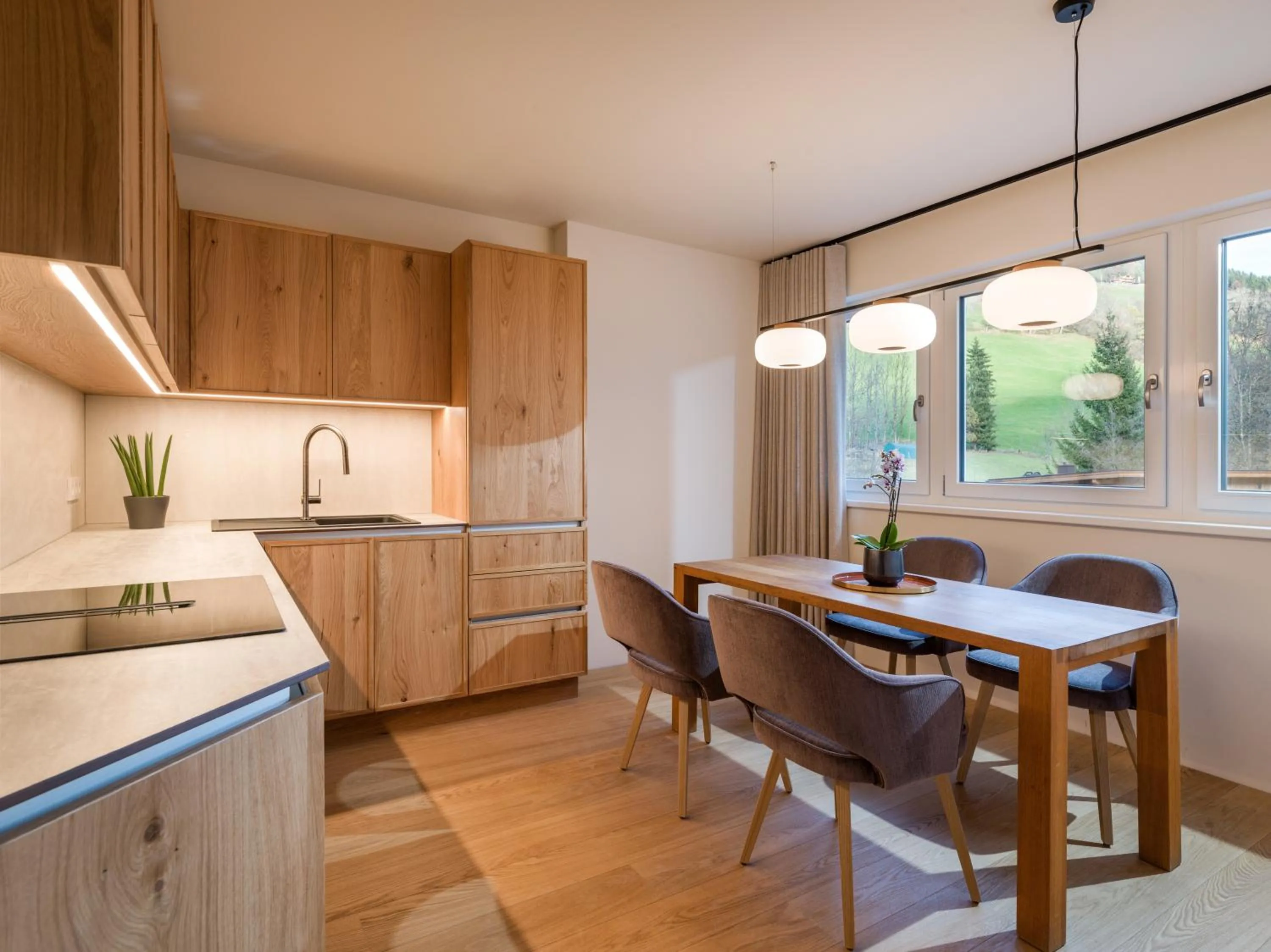 Kitchen or kitchenette in Hotel Sonnschein