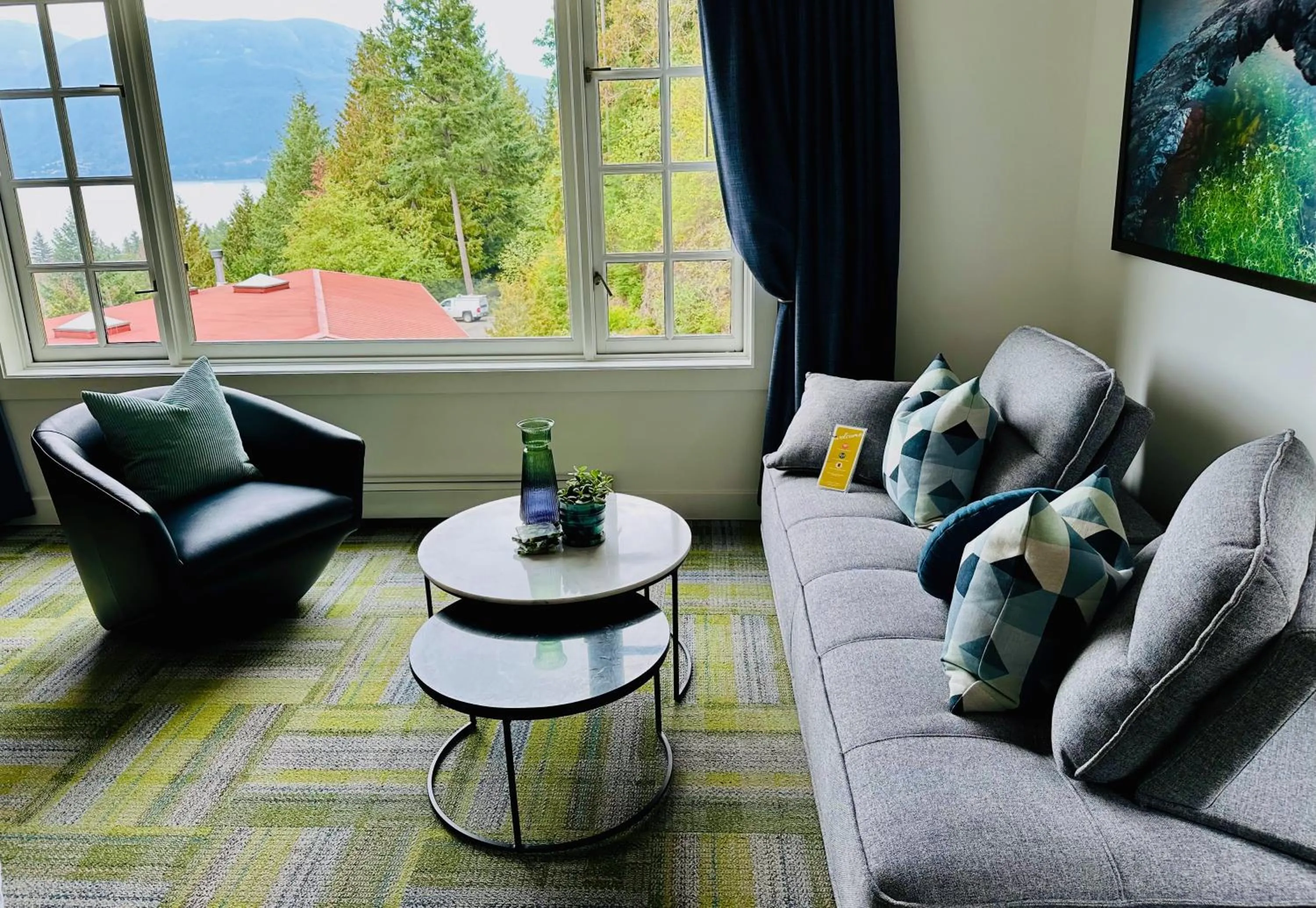 Seating area in Artisan Suites on Bowen