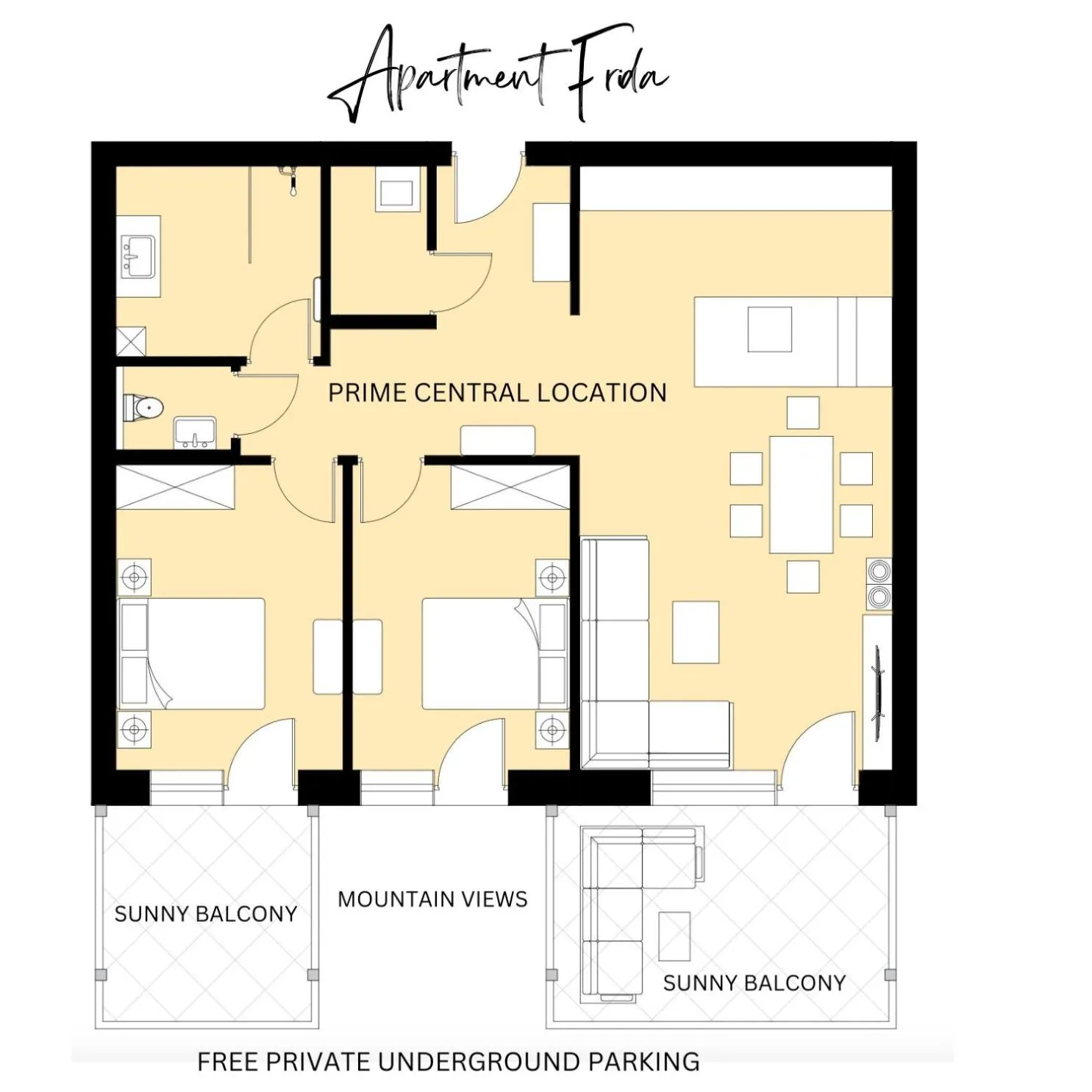 Floor plan in Apartment Frida by Da Alois