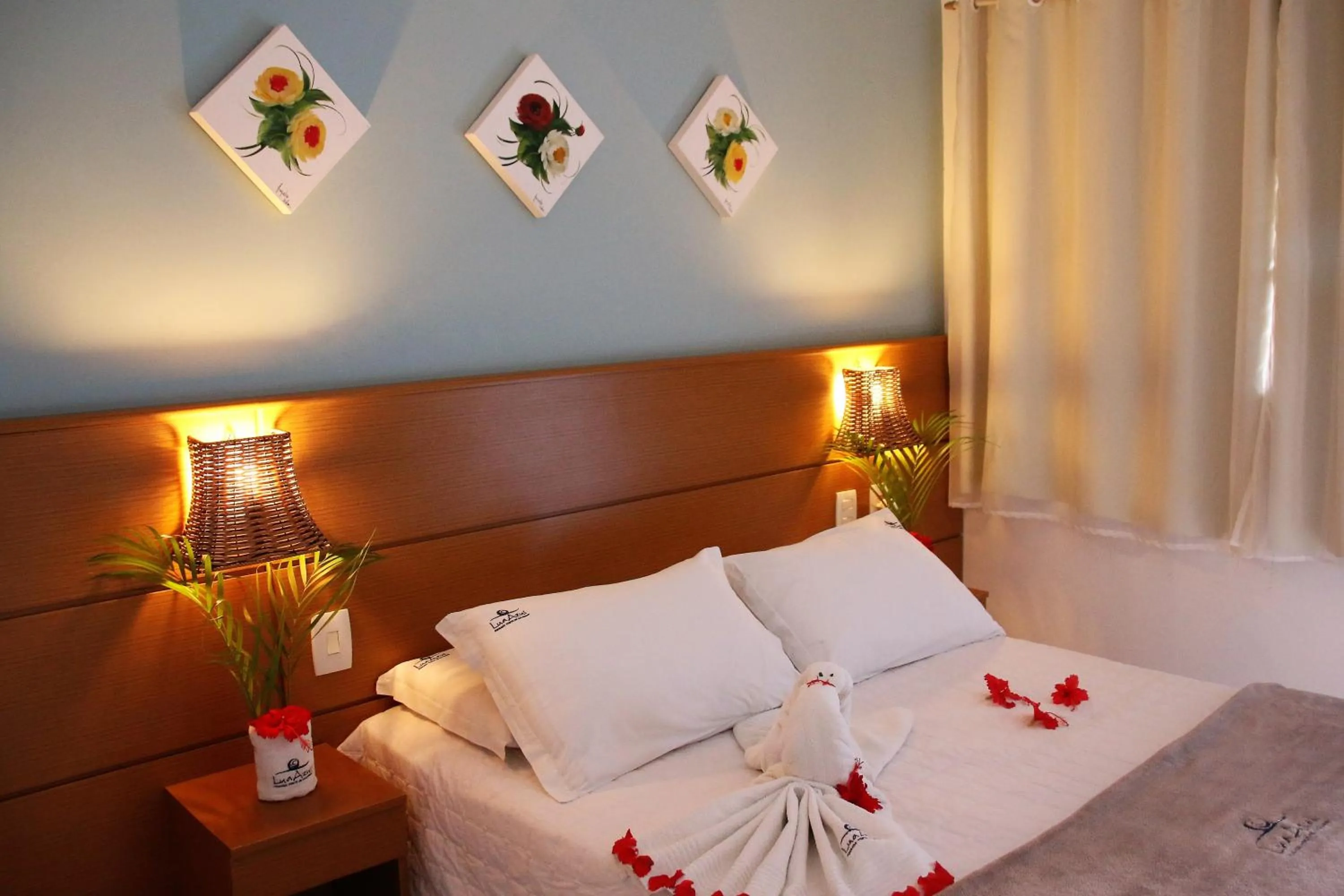 Bed in Pousada Lua Azul