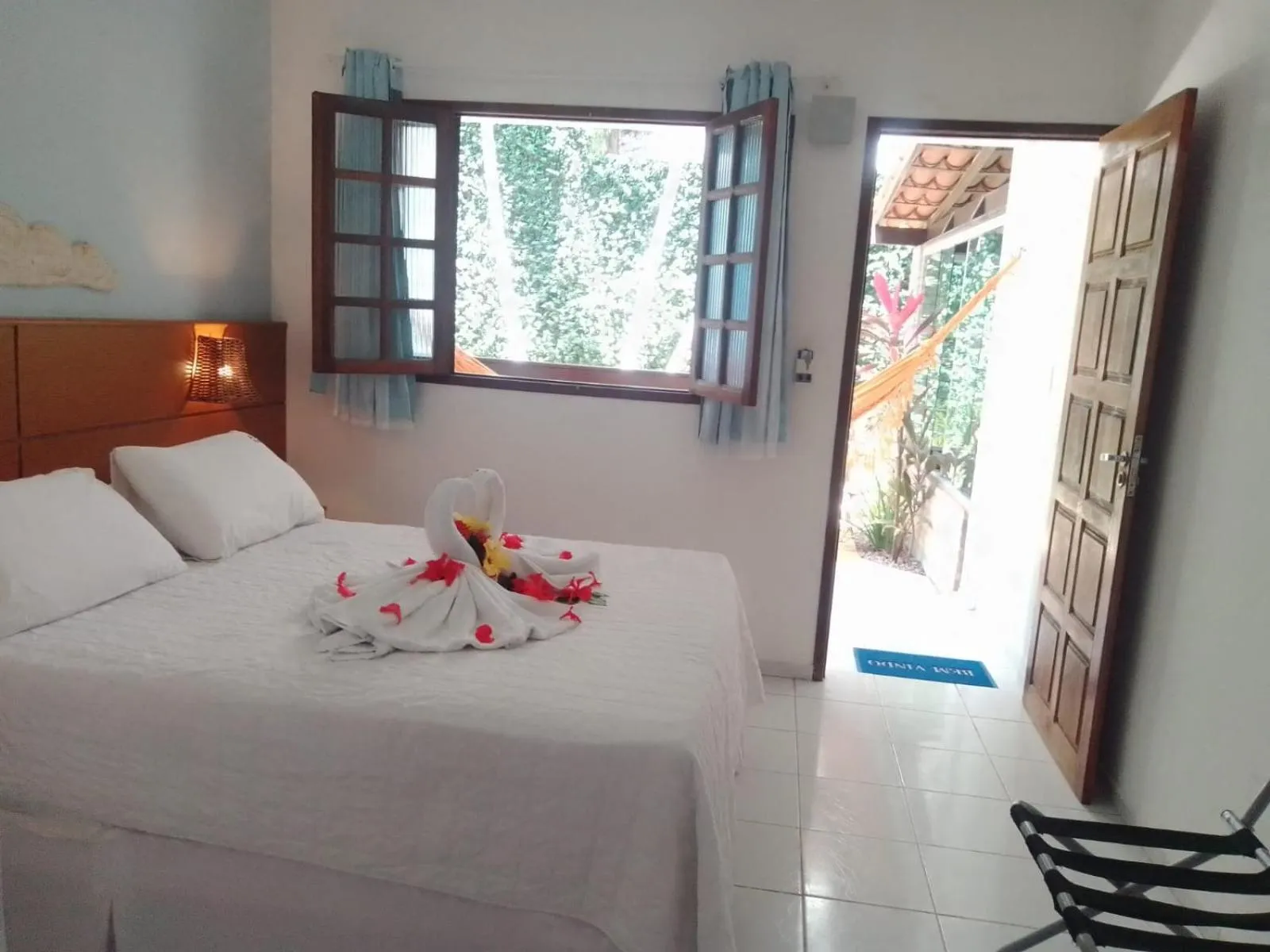 Bed in Pousada Lua Azul