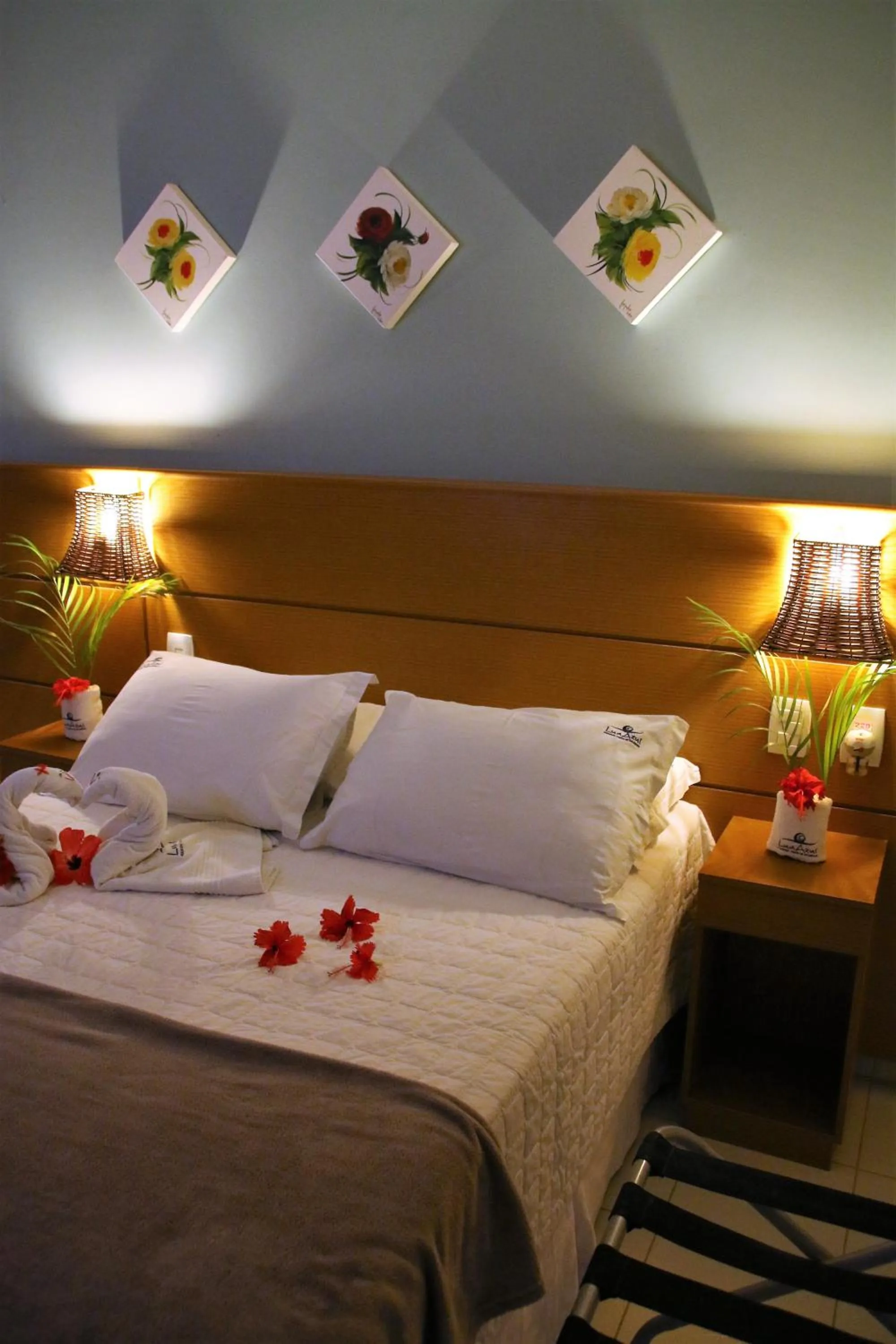 Bed in Pousada Lua Azul