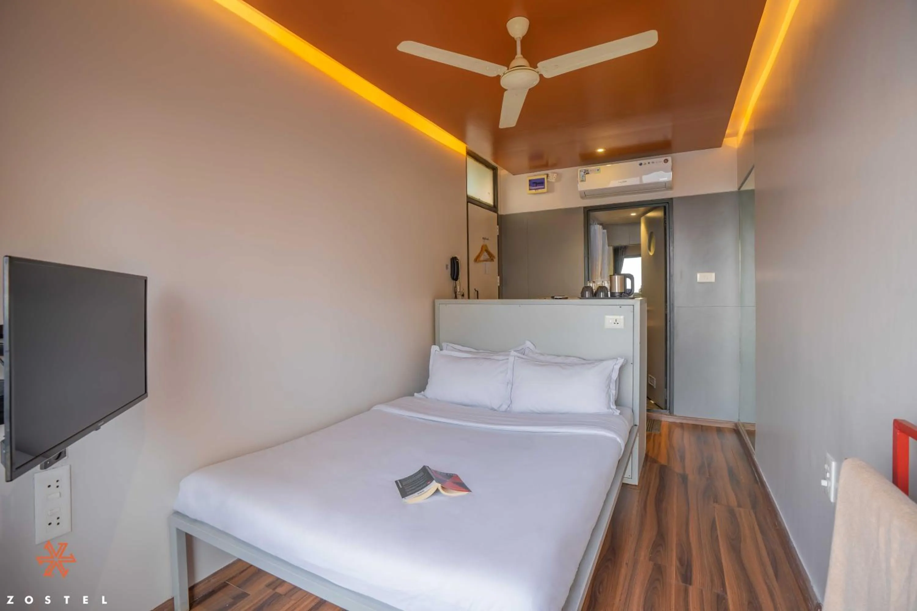 air conditioner, Bed in Zostel Plus Panchgani