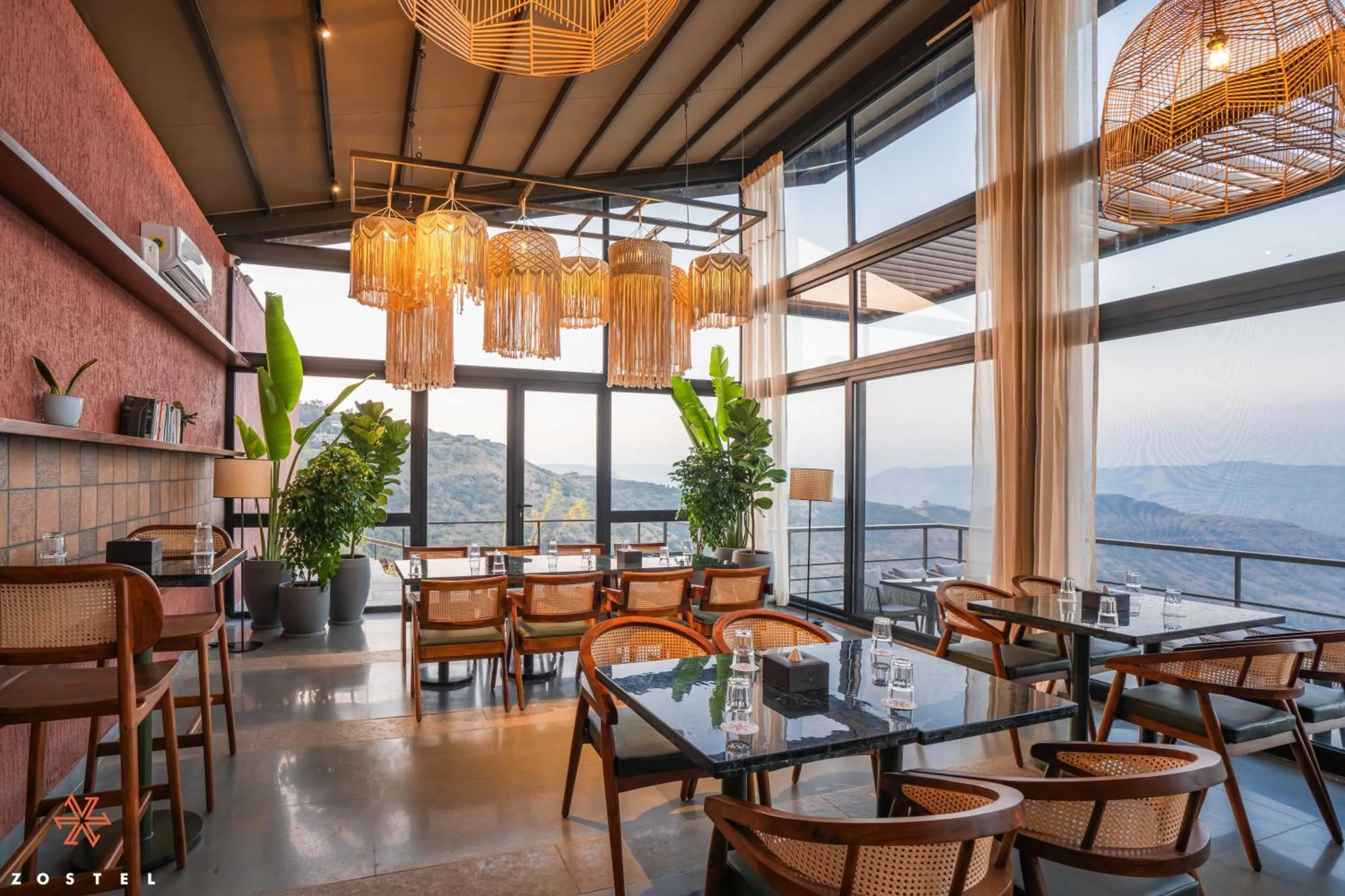 Seating area in Zostel Plus Panchgani