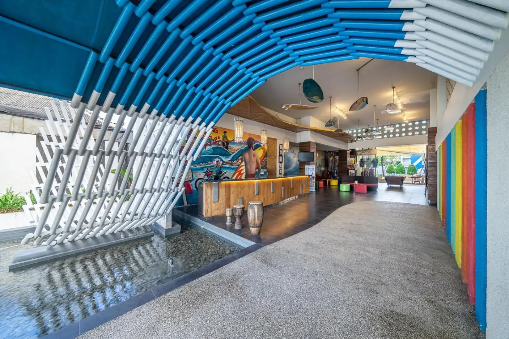 Lobby or reception in Bliss Surfer Hotel Legian Lobby or reception in Bliss Surfer Hotel Legian