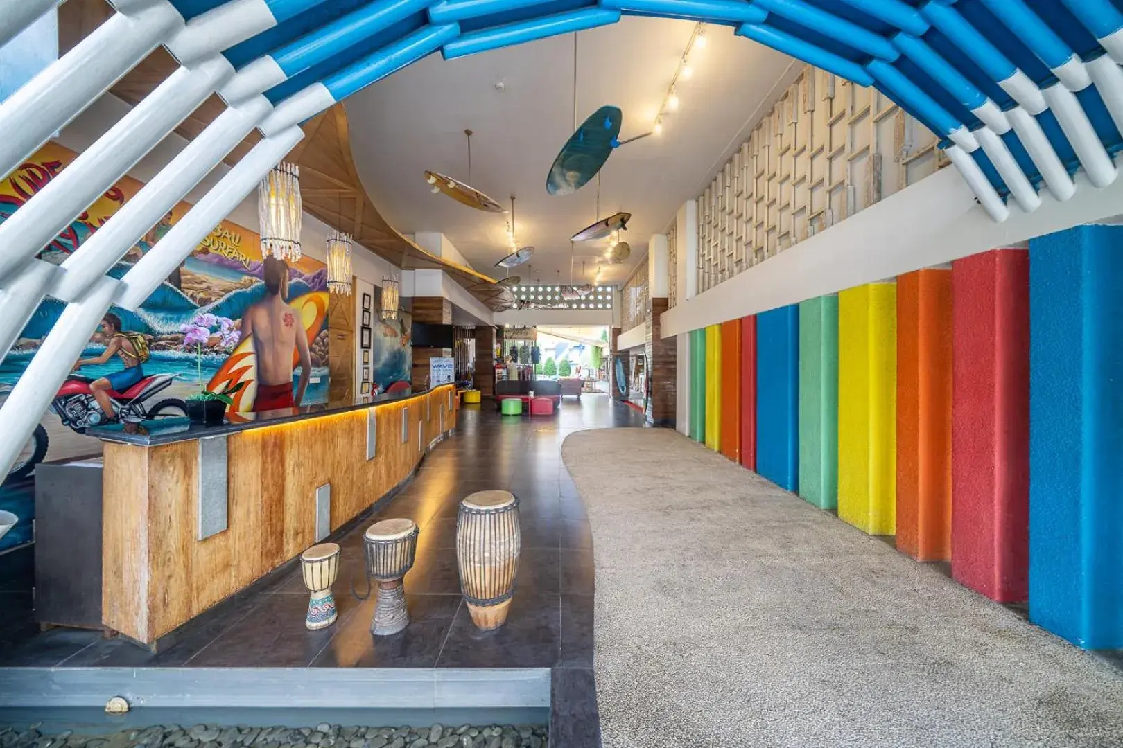 Lobby or reception in Bliss Surfer Hotel Legian Lobby or reception in Bliss Surfer Hotel Legian