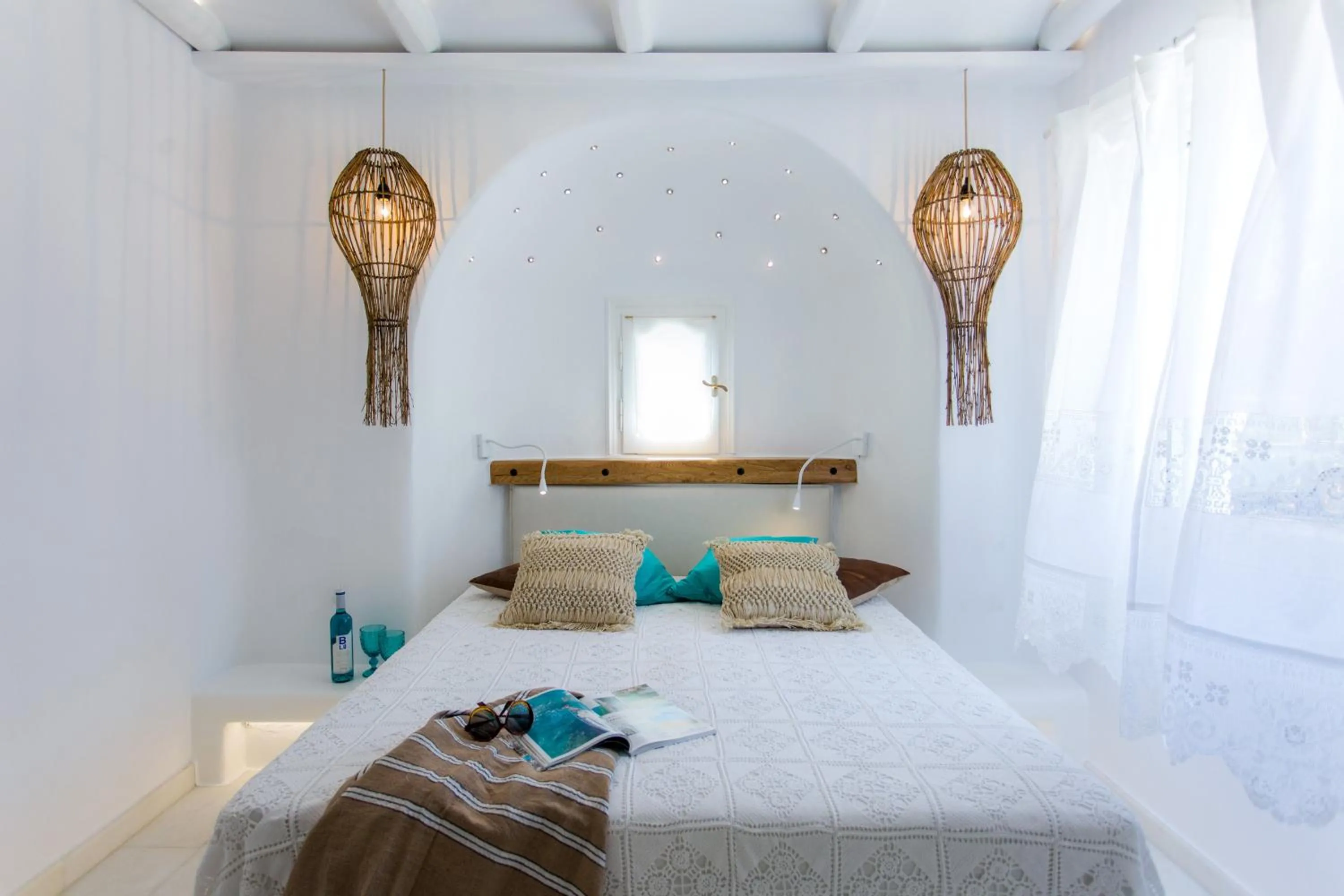 Bedroom, Bed in Naxian Riviera Exclusive Seafront Suites, Junior Suite