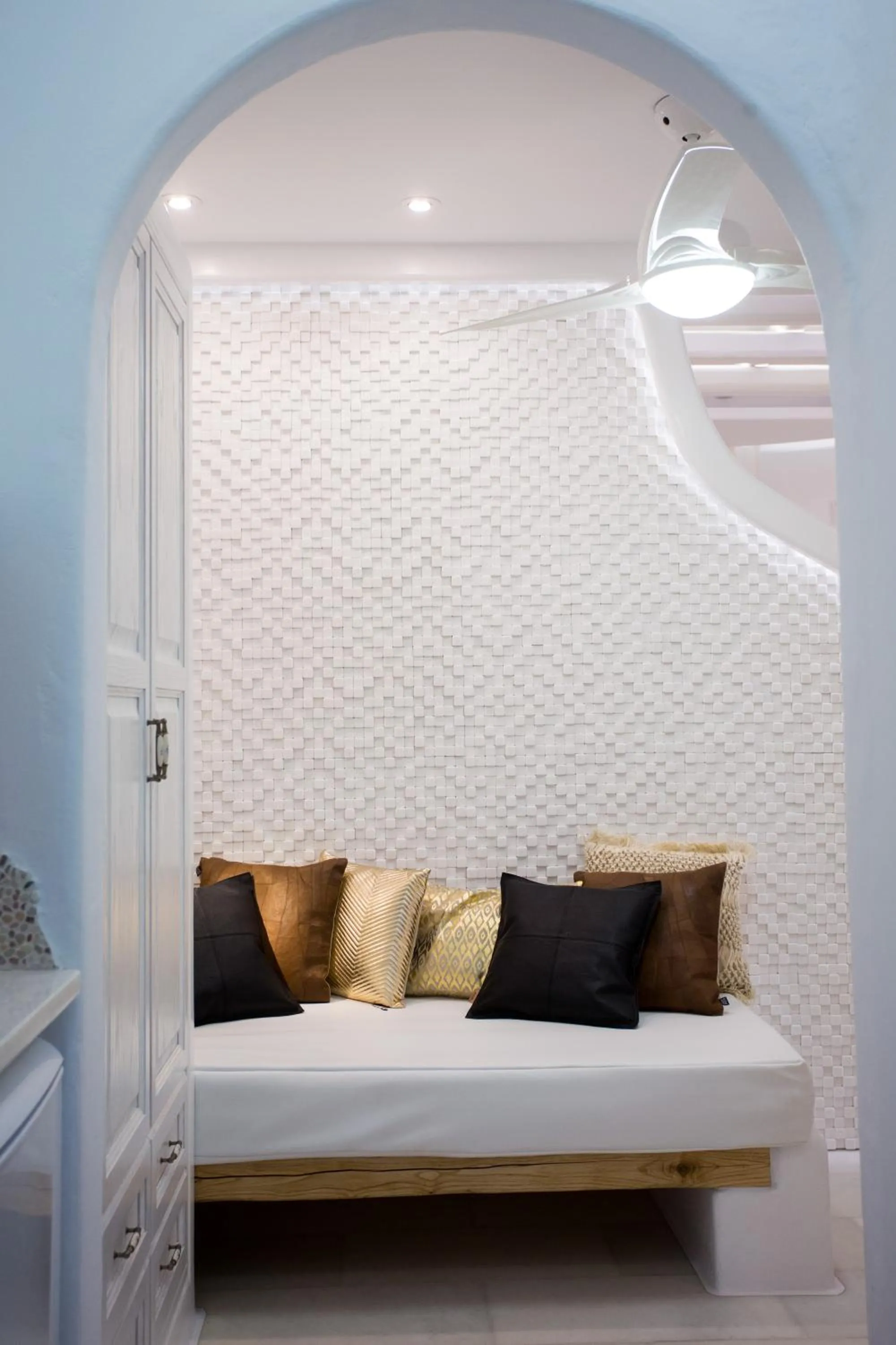 Seating area, Bed in Naxian Riviera Exclusive Seafront Suites, Junior Suite