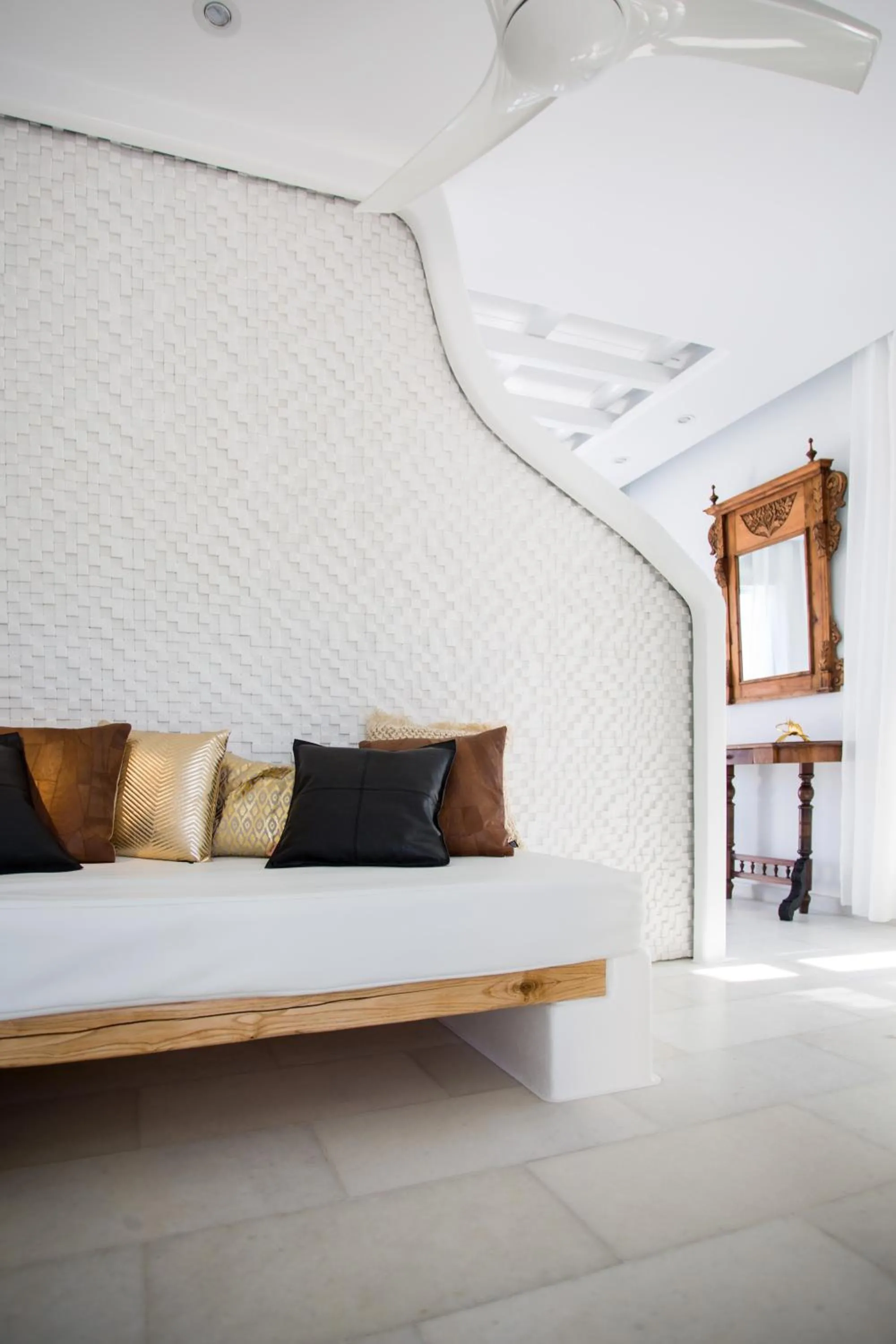 Bed in Naxian Riviera Exclusive Seafront Suites, Junior Suite