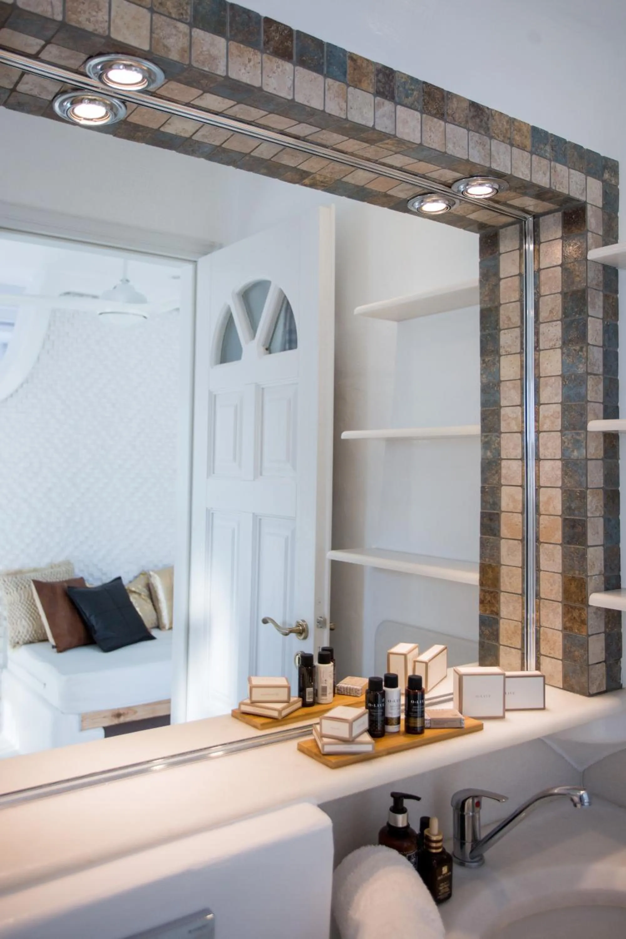Toilet, Bed in Naxian Riviera Exclusive Seafront Suites, Junior Suite
