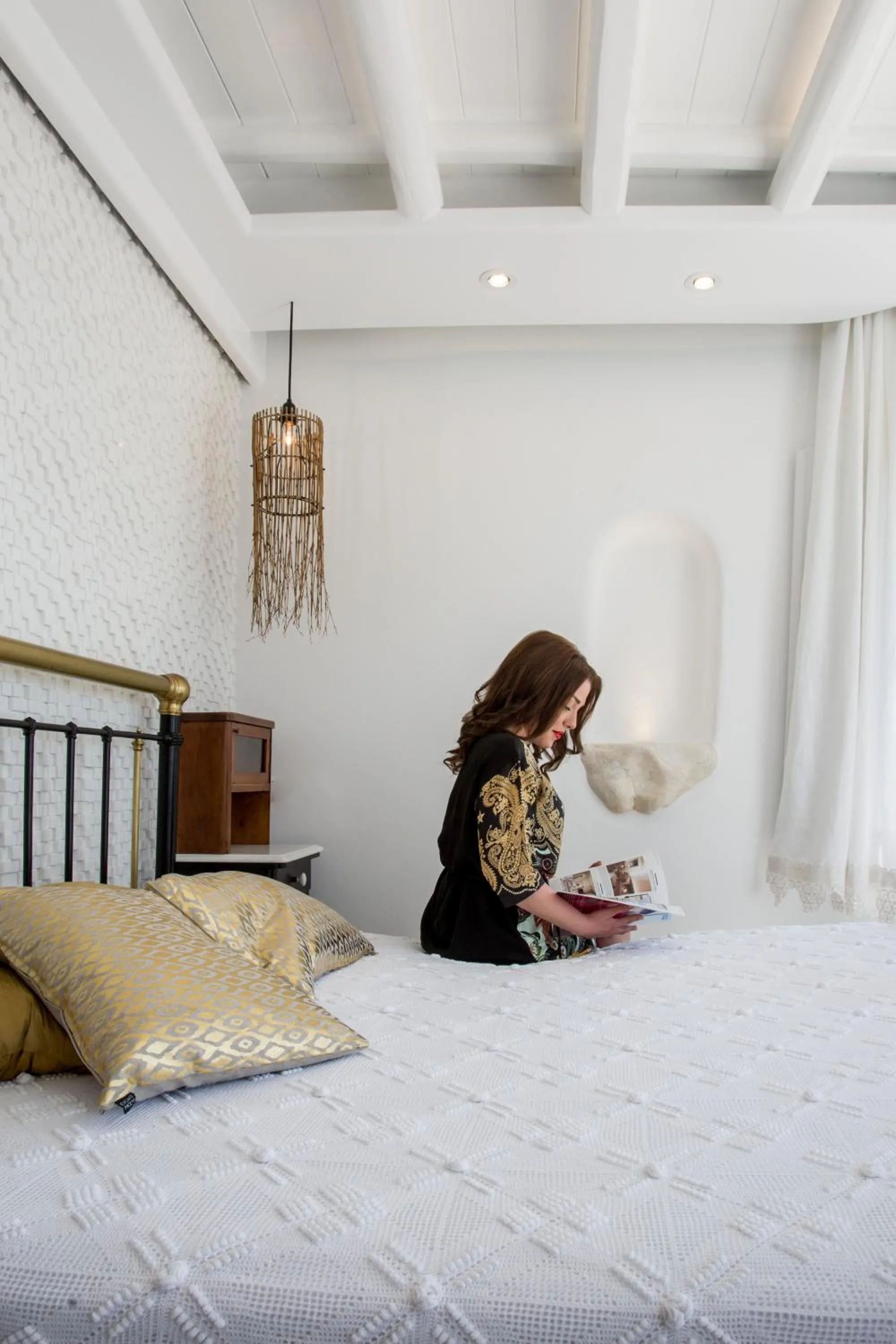 Bedroom, Bed in Naxian Riviera Exclusive Seafront Suites, Junior Suite