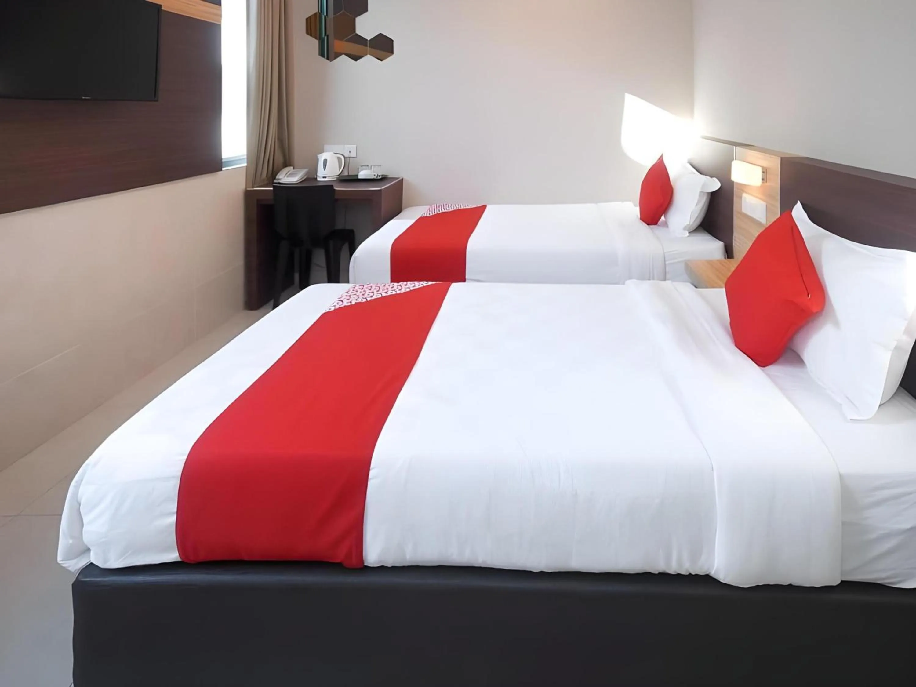 Photo of the whole room, Bed in Hotel O La Mirina Boutique Inn