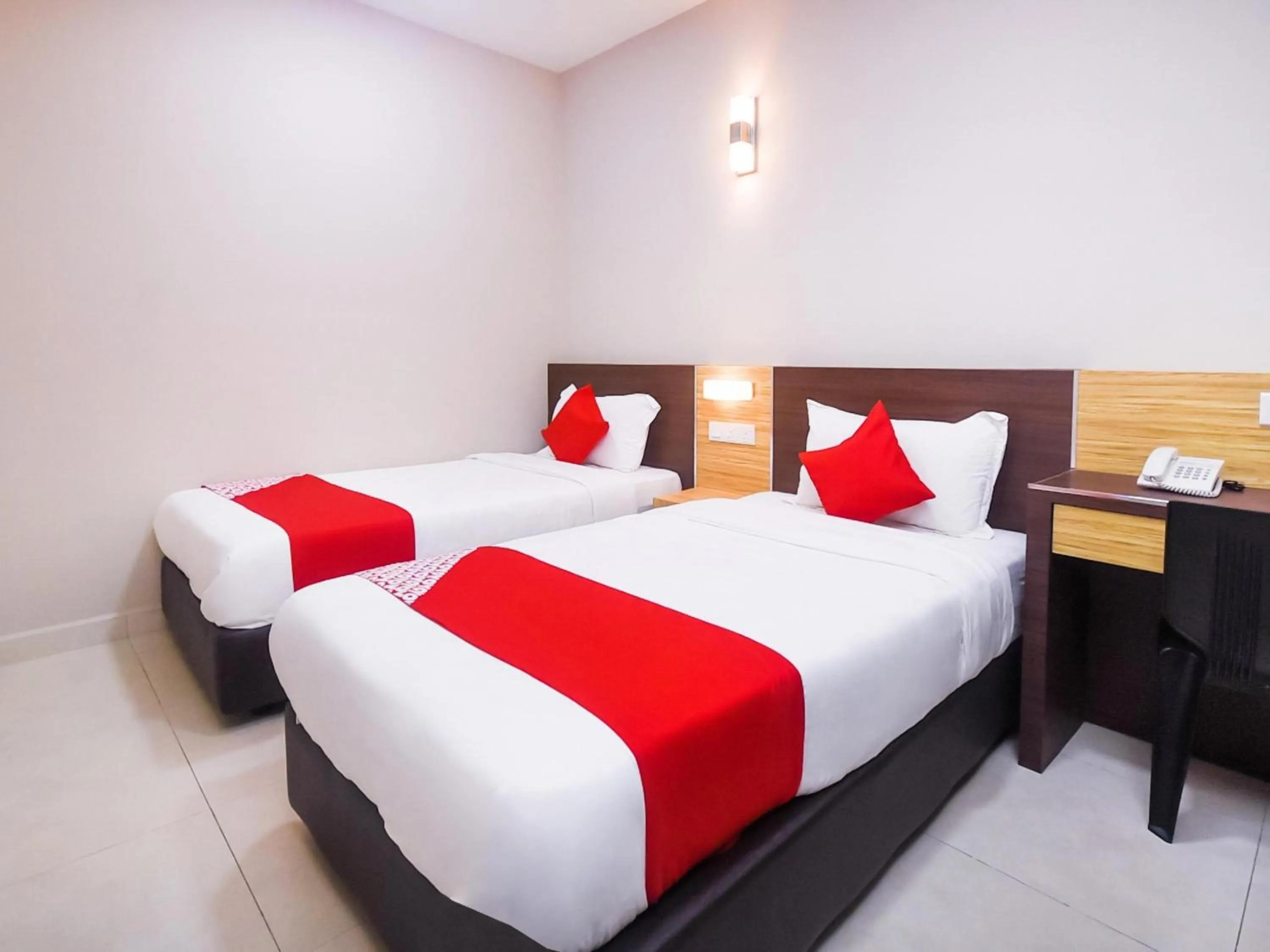 Photo of the whole room, Bed in Hotel O La Mirina Boutique Inn